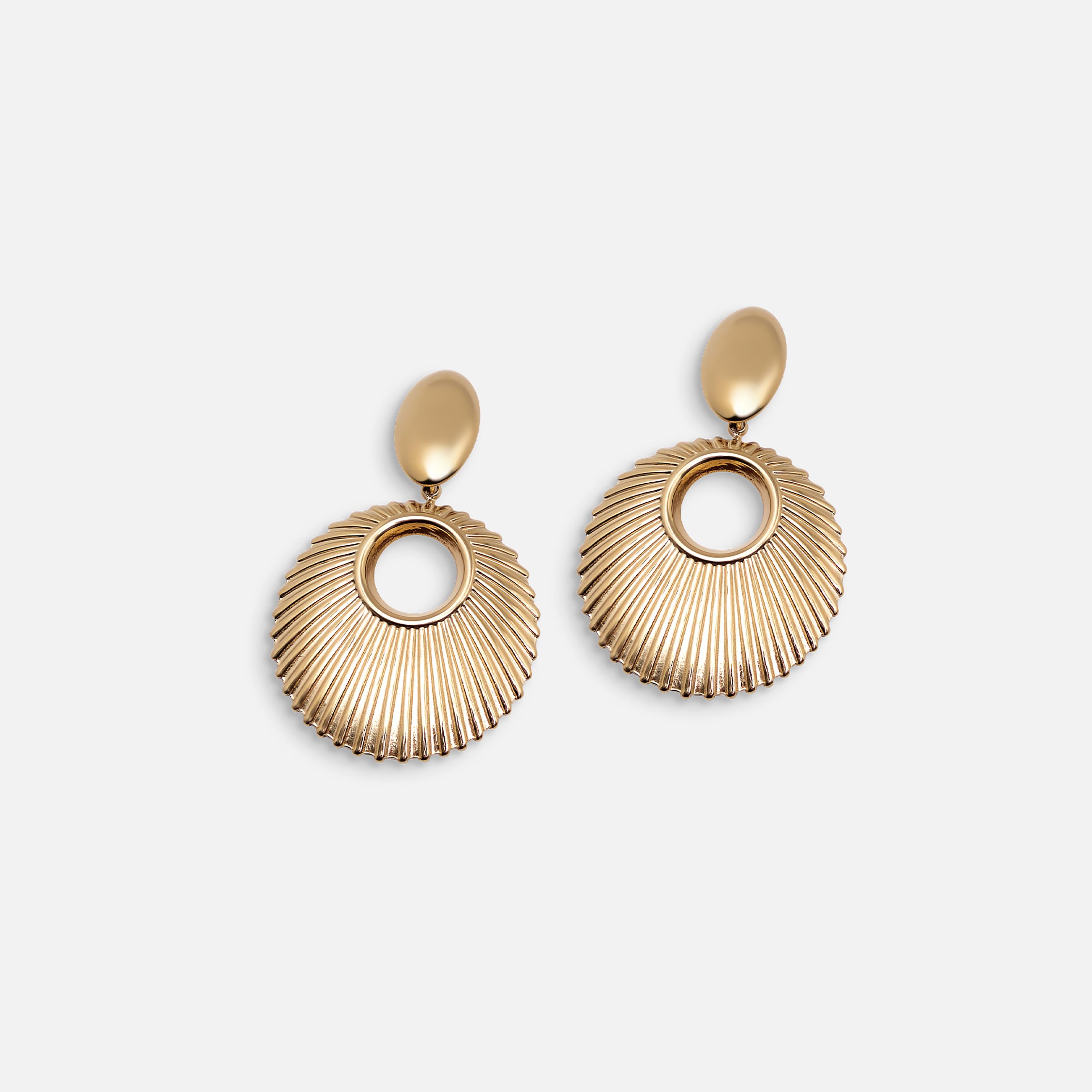 أقراط ليتشي ذهبية متدلية للنساء من الستيل | ear0630-women-watchesandjewellery-jewellery-earrings-image-2