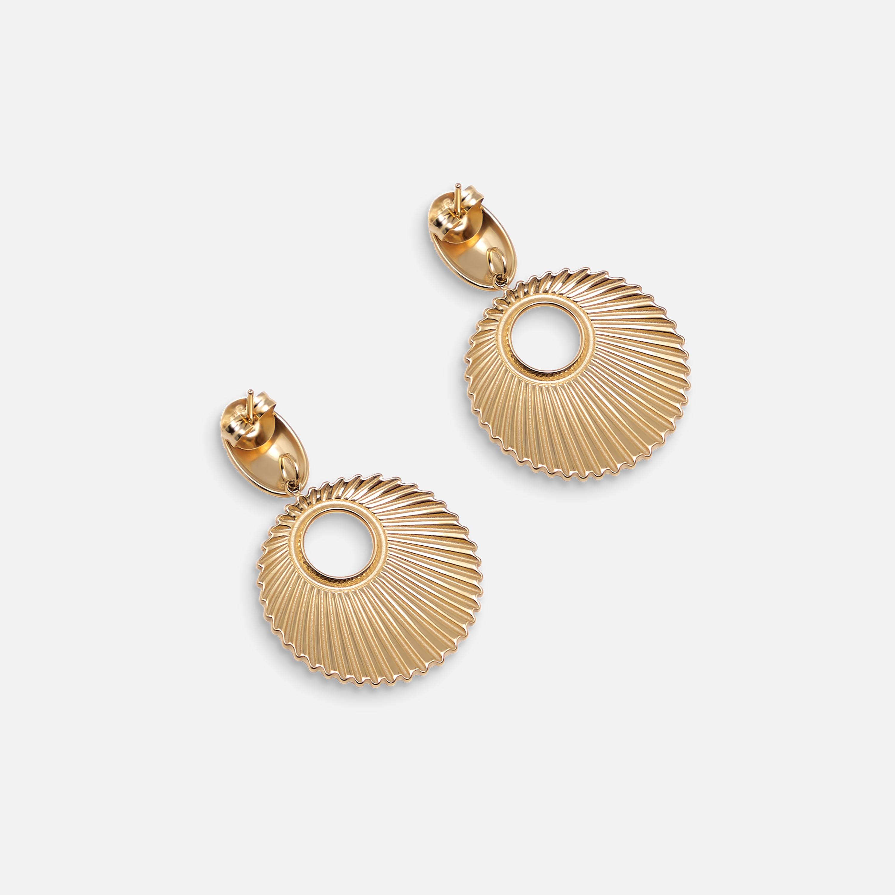 أقراط ليتشي ذهبية متدلية للنساء من الستيل | ear0630-women-watchesandjewellery-jewellery-earrings-image-3