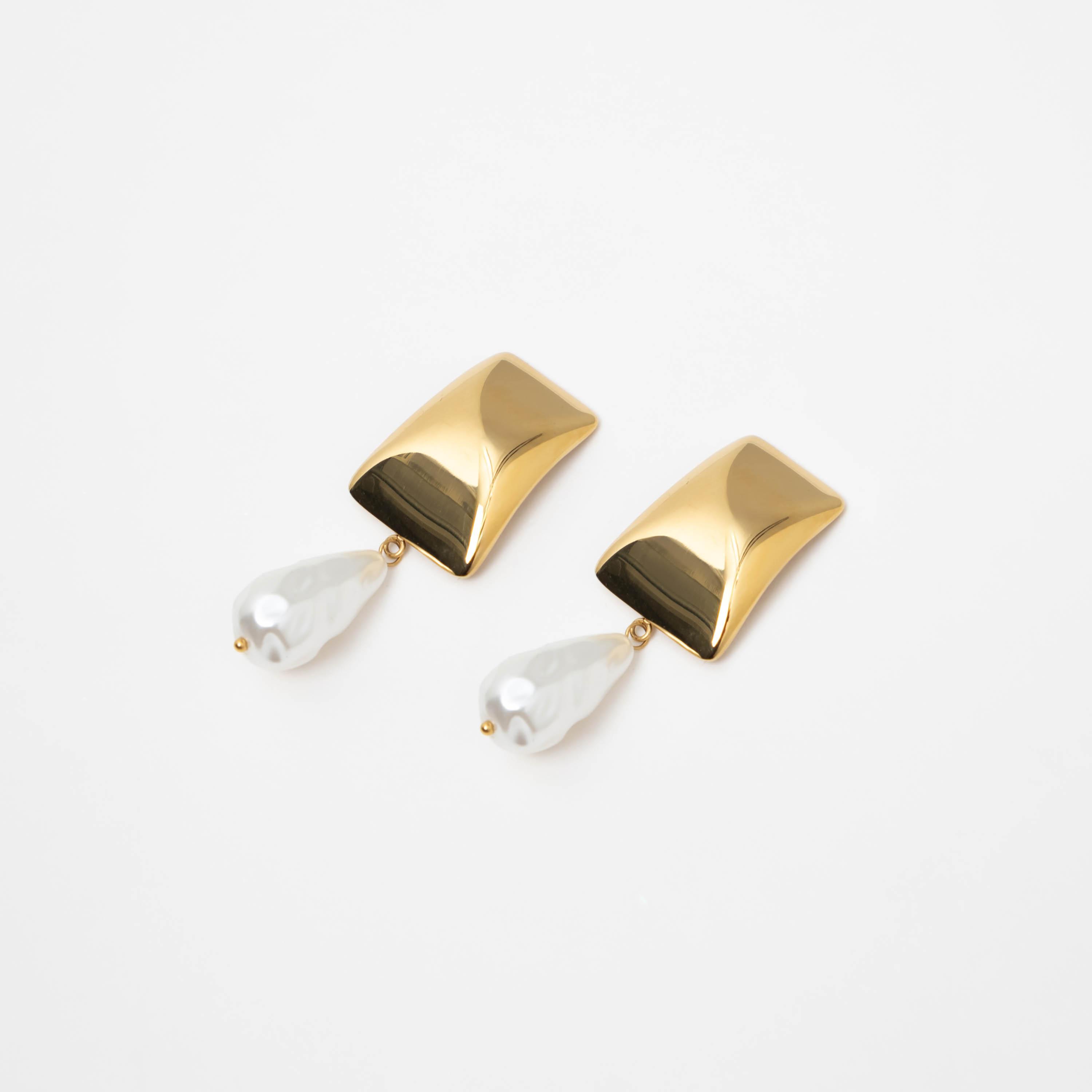 أقراط ليتشي ذهبية متدلية للنساء من الستيل | ear0632-women-watchesandjewellery-jewellery-earrings-image-2