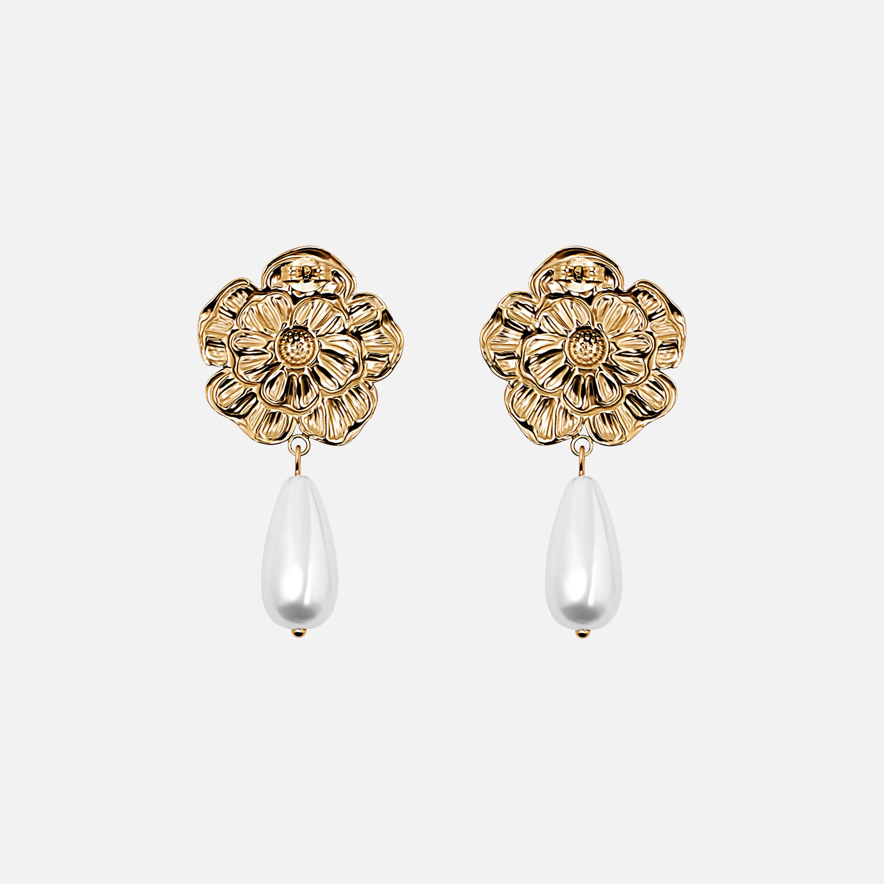 أقراط ليتشي ذهبية صغيرة للنساء من الستيل | ear0635-women-watchesandjewellery-jewellery-earrings-image-3