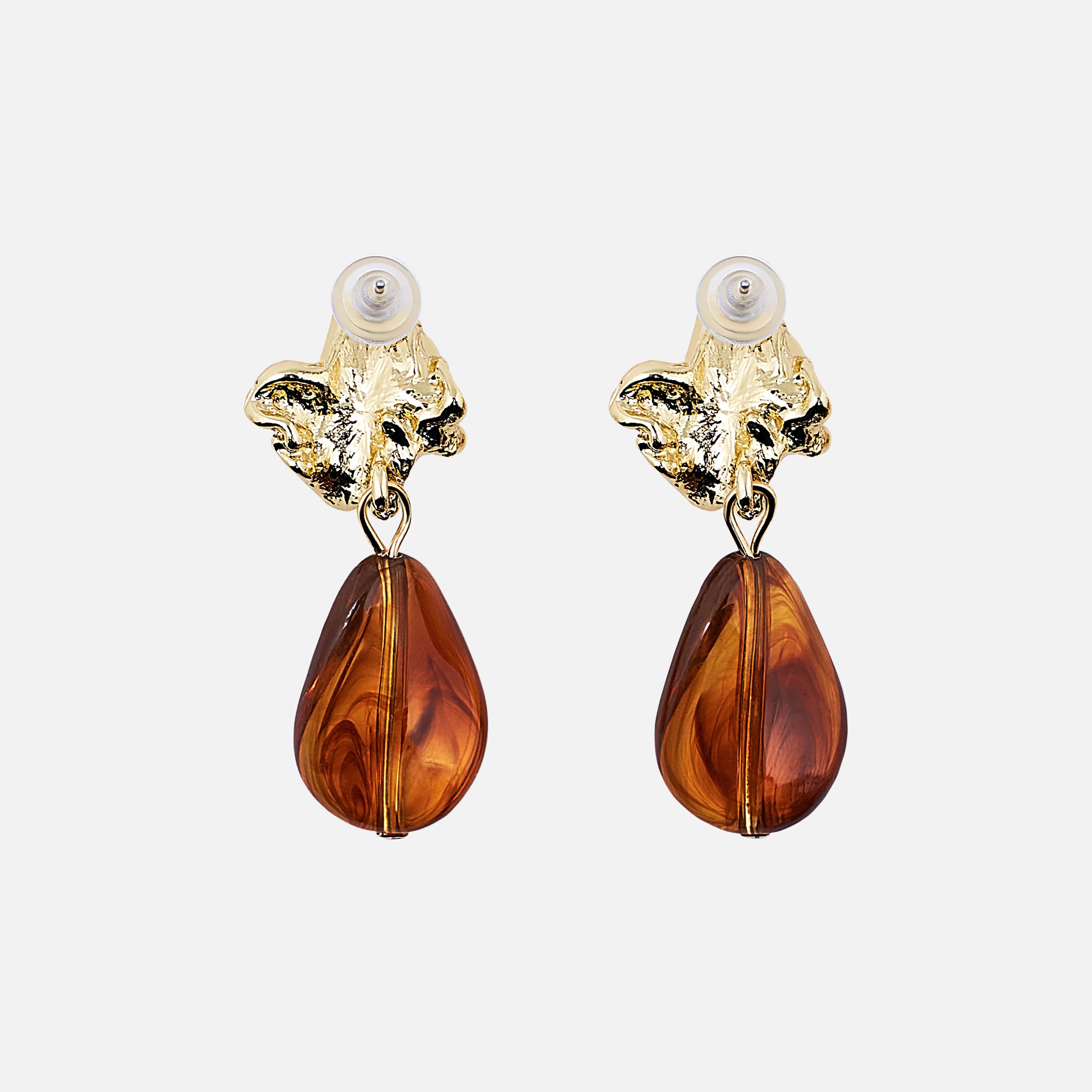 أقراط ليتشي ذهبية متدلية للنساء من سبيكة النحاس | ear0645-women-watchesandjewellery-jewellery-earrings-image-3