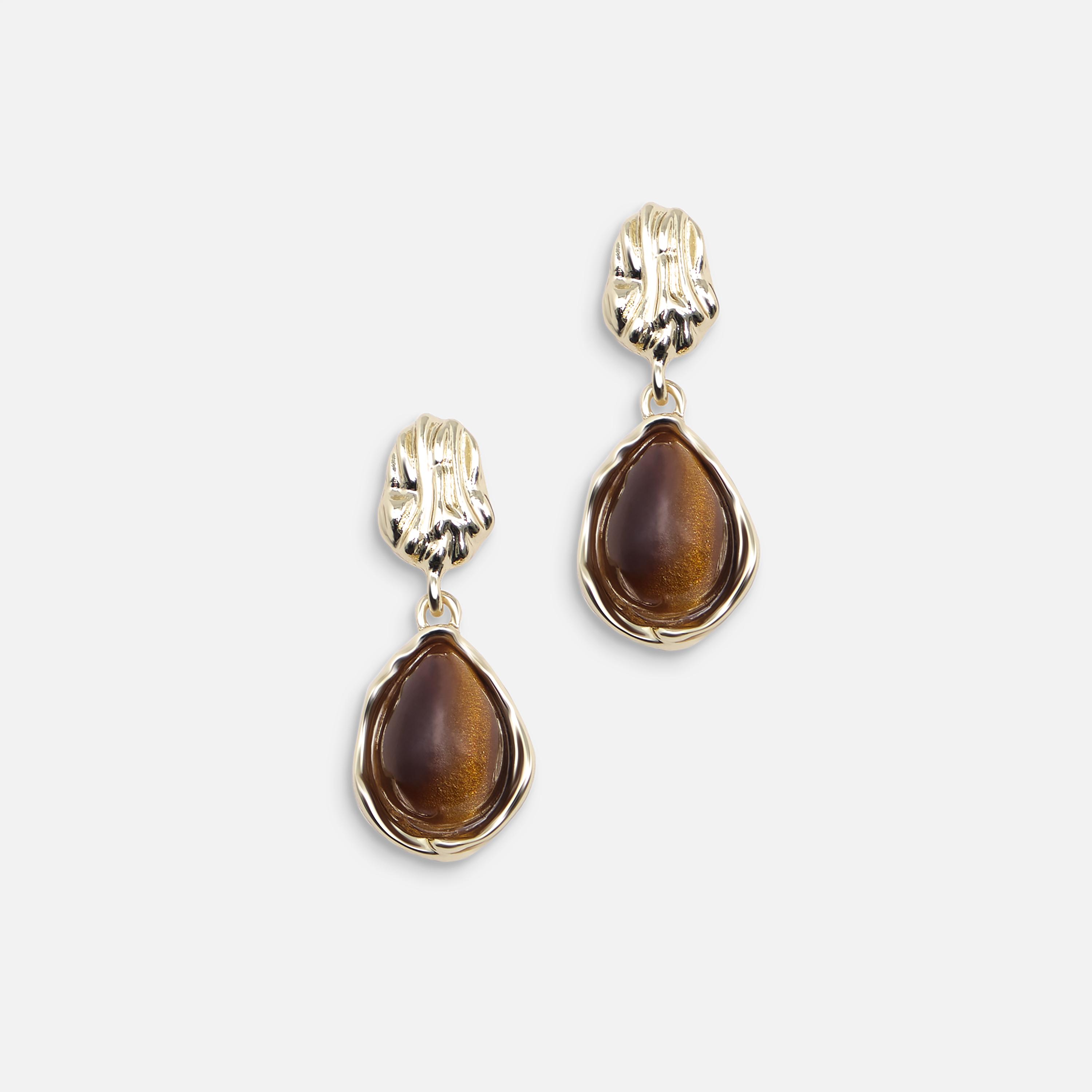 أقراط ليتشي ذهبية متدلية للنساء من سبيكة النحاس | ear0646-women-watchesandjewellery-jewellery-earrings-image-2