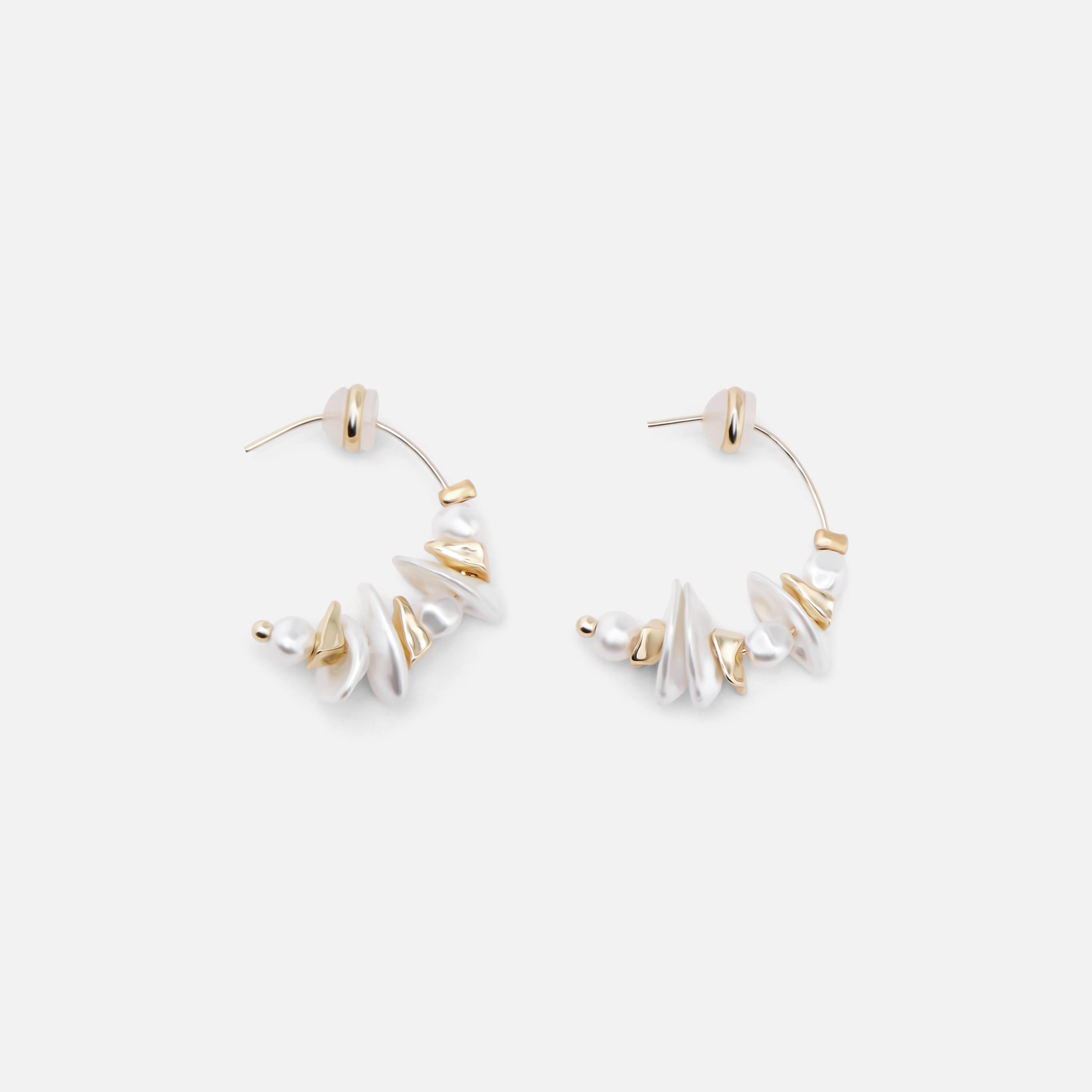 أقراط ليتشي ذهبية حلقية للنساء من النحاس | ear0654-women-watchesandjewellery-jewellery-earrings-image-1