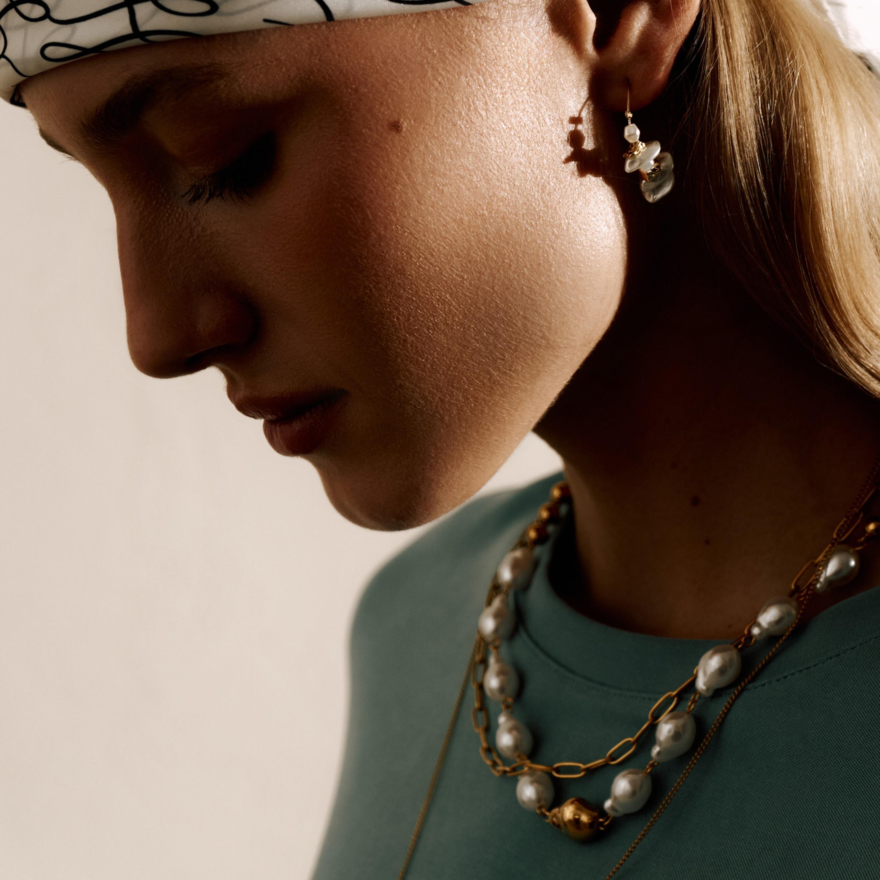 أقراط ليتشي ذهبية حلقية للنساء من النحاس | ear0654-women-watchesandjewellery-jewellery-earrings-image-2