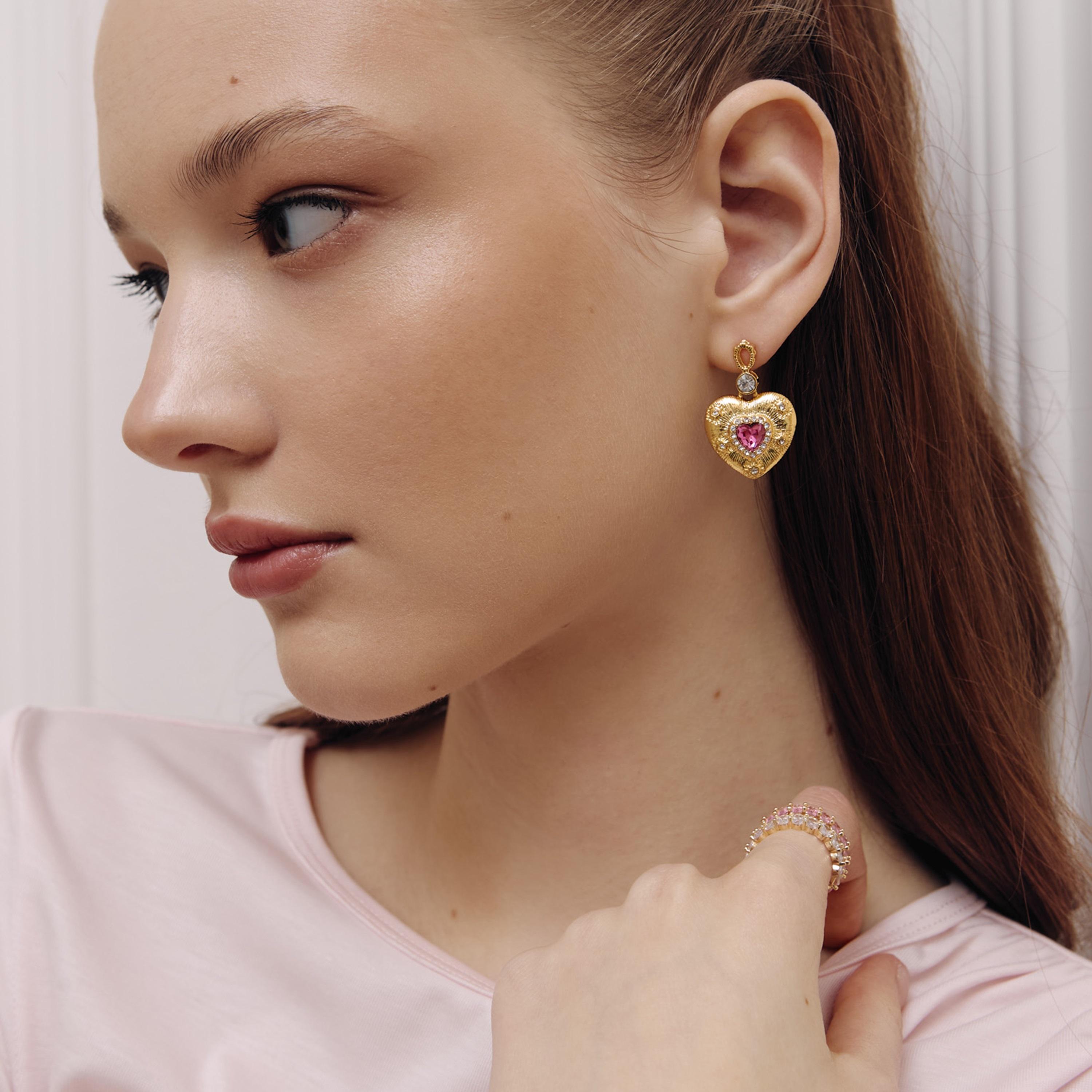 أقراط ليتشي ذهبية متدلية للنساء من النحاس | ear0656-women-watchesandjewellery-jewellery-earrings-image-1