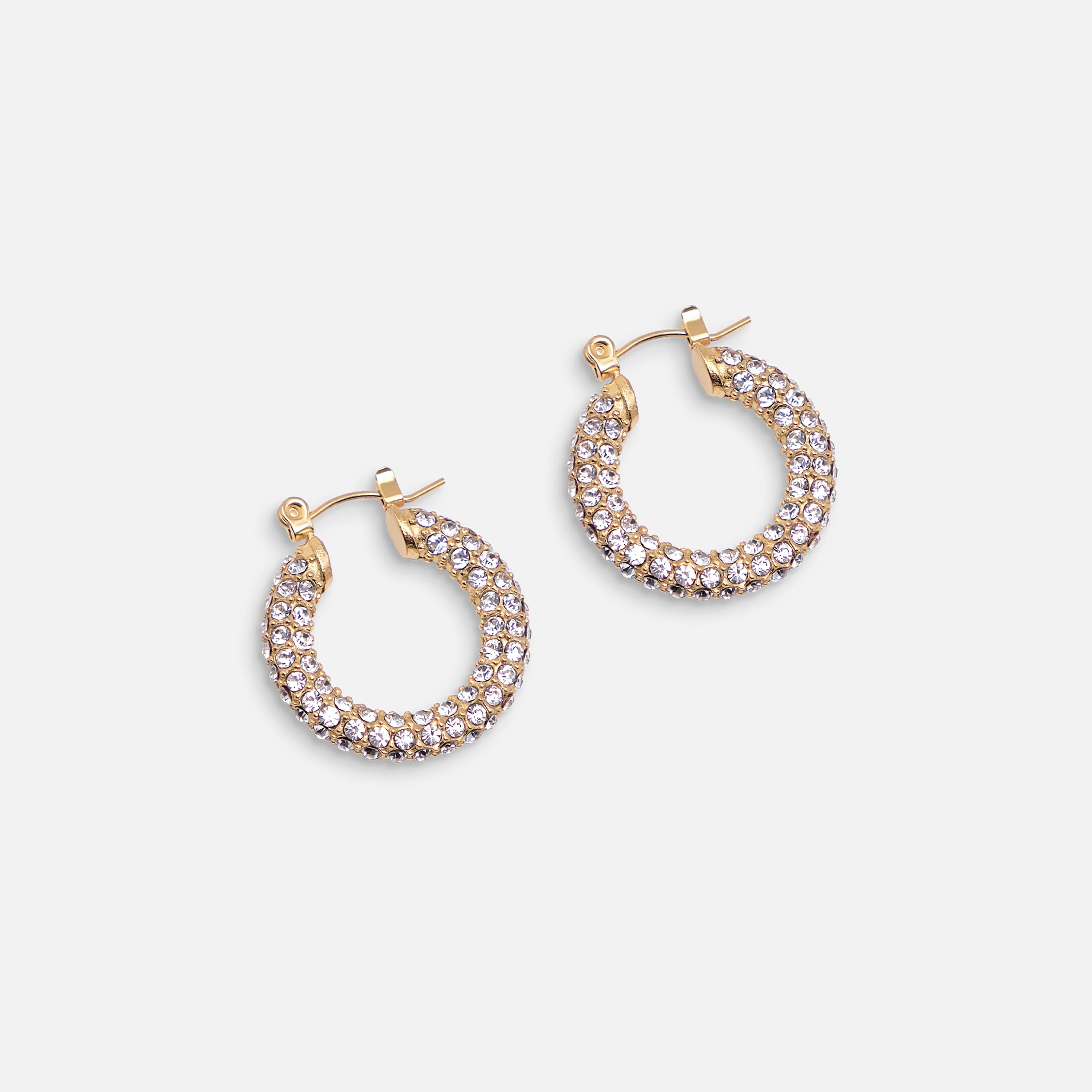 أقراط ليتشي ذهبية حلقية للنساء من الستيل | ear0657-women-watchesandjewellery-jewellery-earrings-image-2