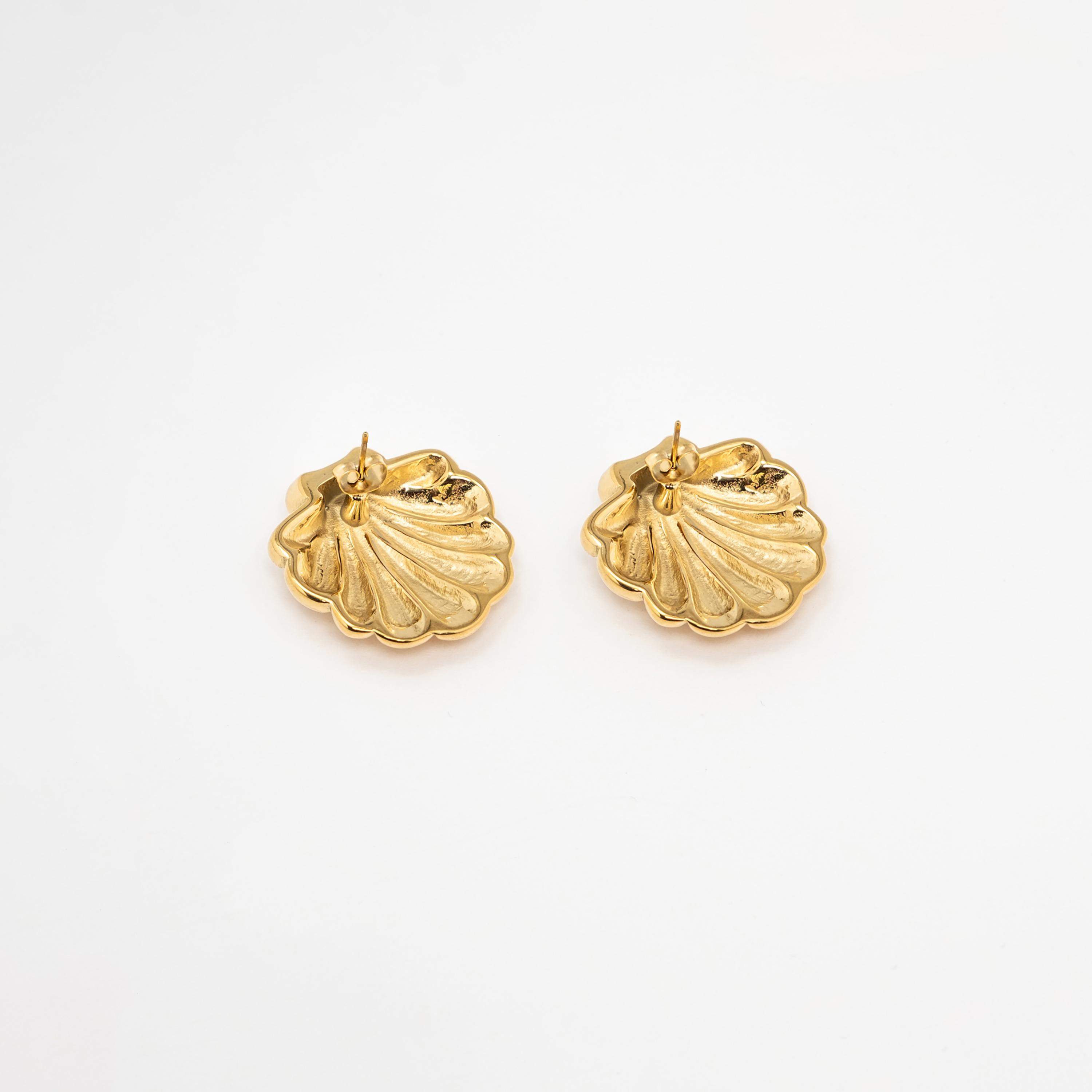 أقراط ليتشي ذهبية صغيرة للنساء من الستانلس ستيل | ear0661-women-watchesandjewellery-jewellery-earrings-image-4