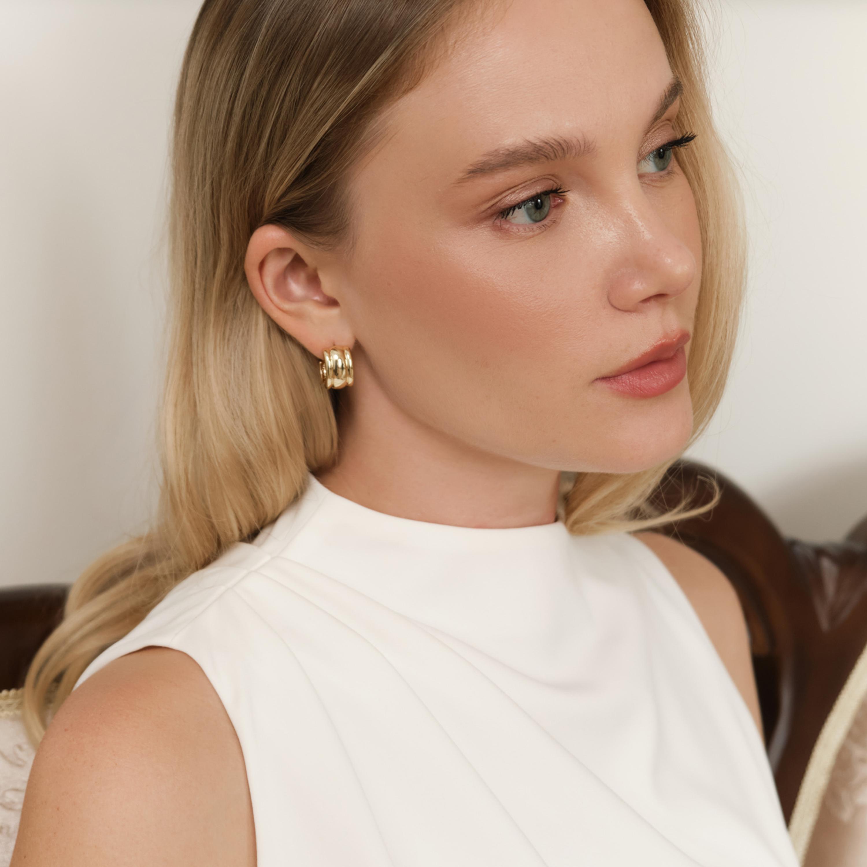 أقراط ليتشي ذهبية حلقية للنساء من سبيكة النحاس | ear0663-women-watchesandjewellery-jewellery-earrings-image-4