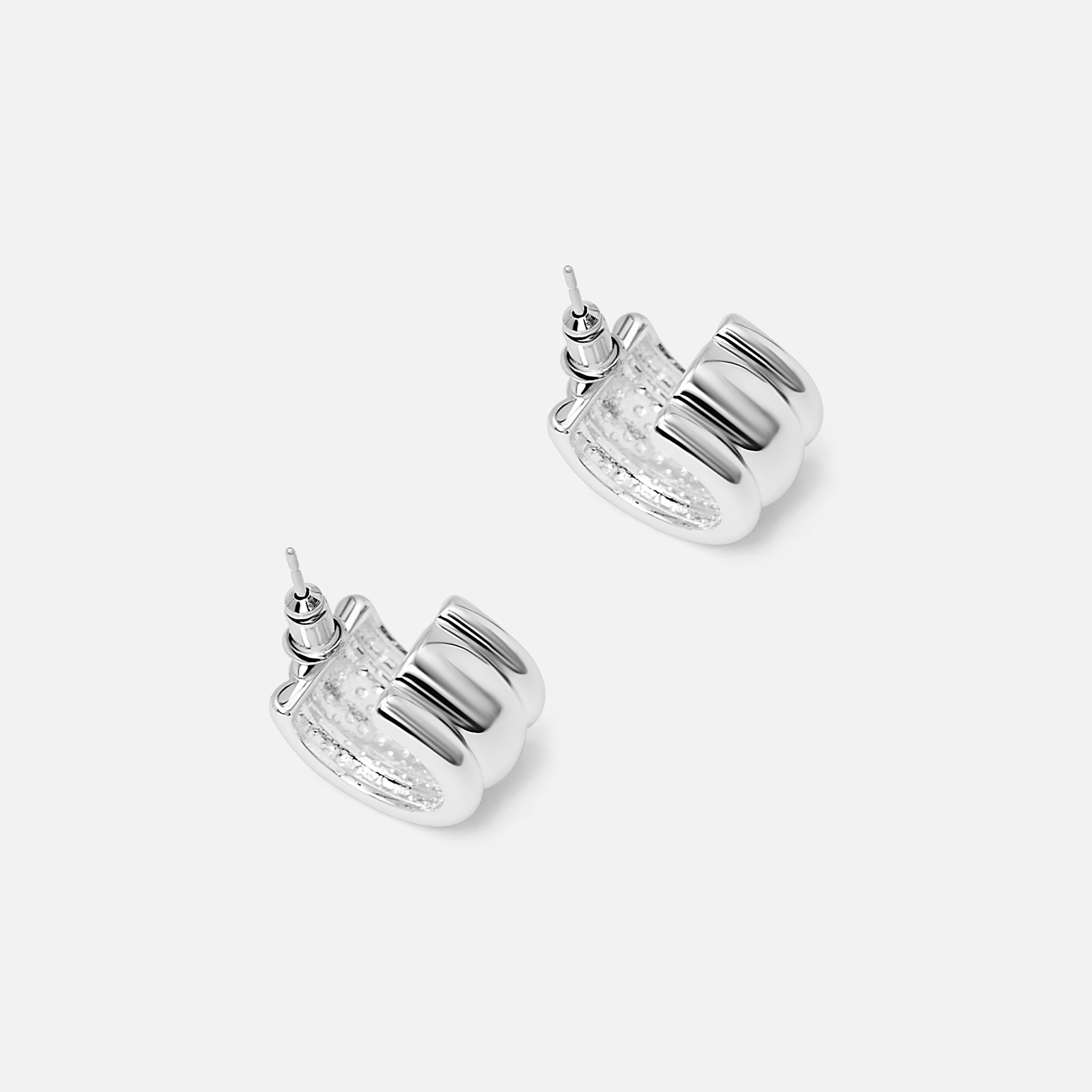 أقراط ليتشي فضية حلقية للنساء من سبيكة النحاس | ear0664-women-watchesandjewellery-jewellery-earrings-image-4