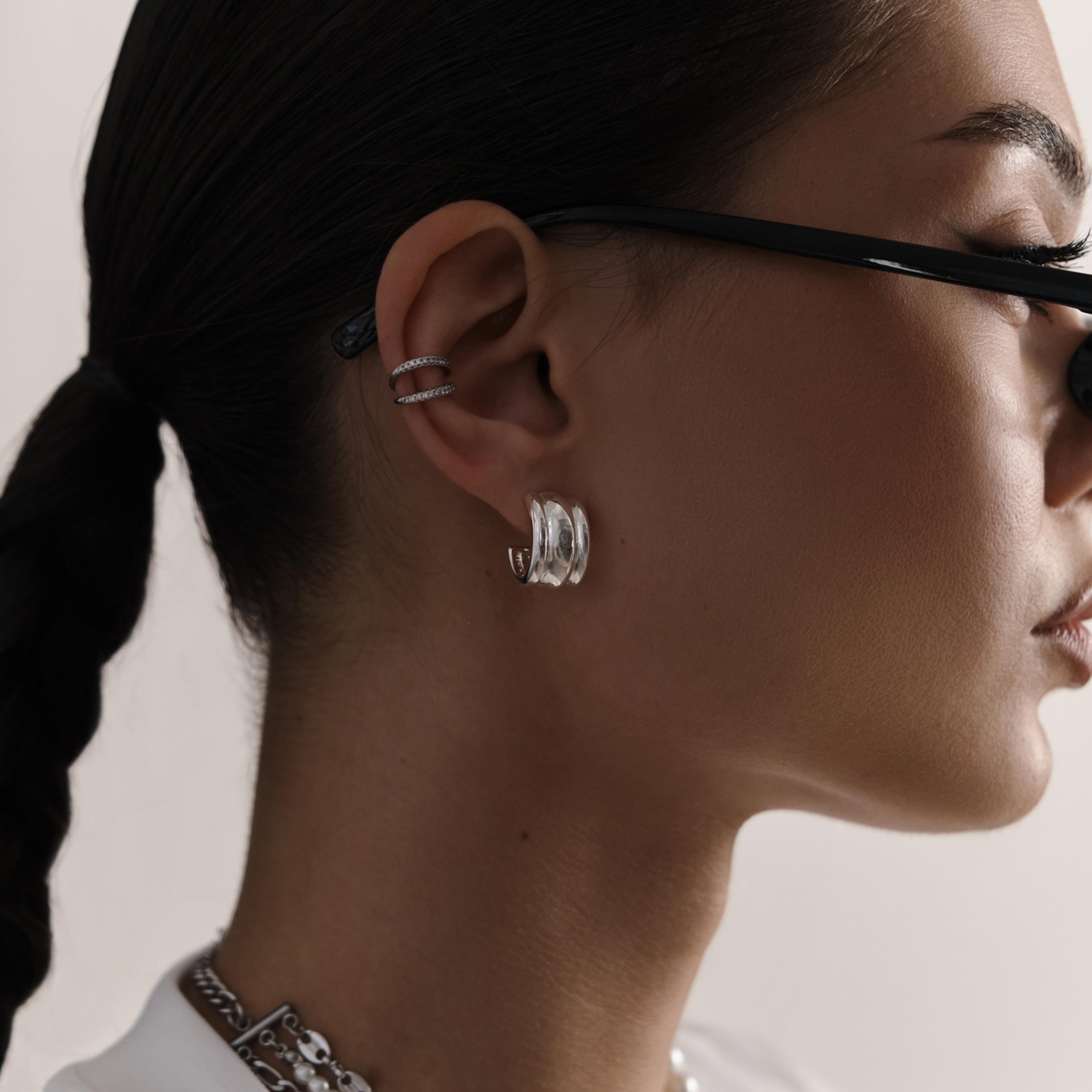 أقراط ليتشي فضية حلقية للنساء من سبيكة النحاس | ear0664-women-watchesandjewellery-jewellery-earrings-image-5