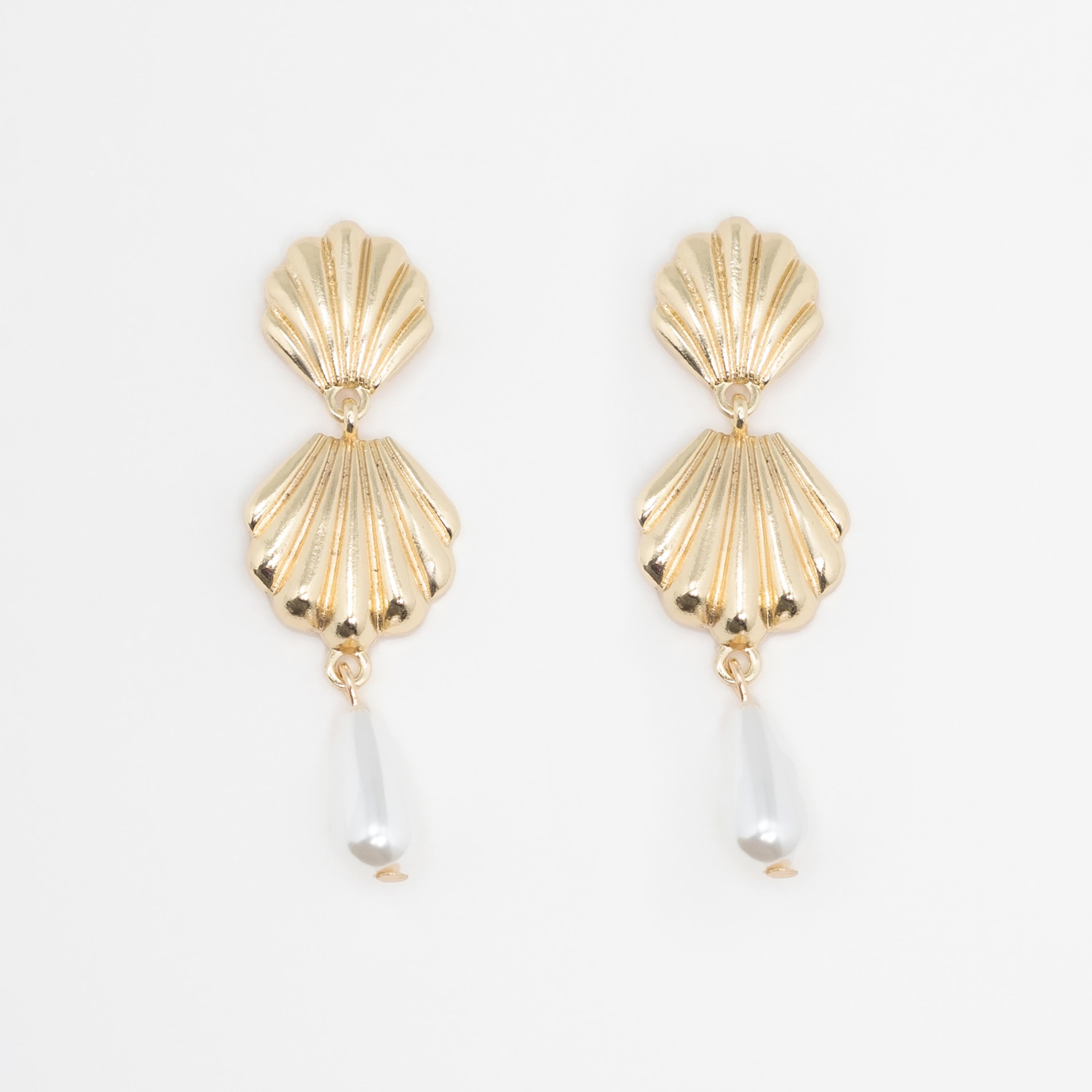 أقراط ليتشي ذهبية متدلية للنساء من الستيل | ear0665-women-watchesandjewellery-jewellery-earrings-image-2