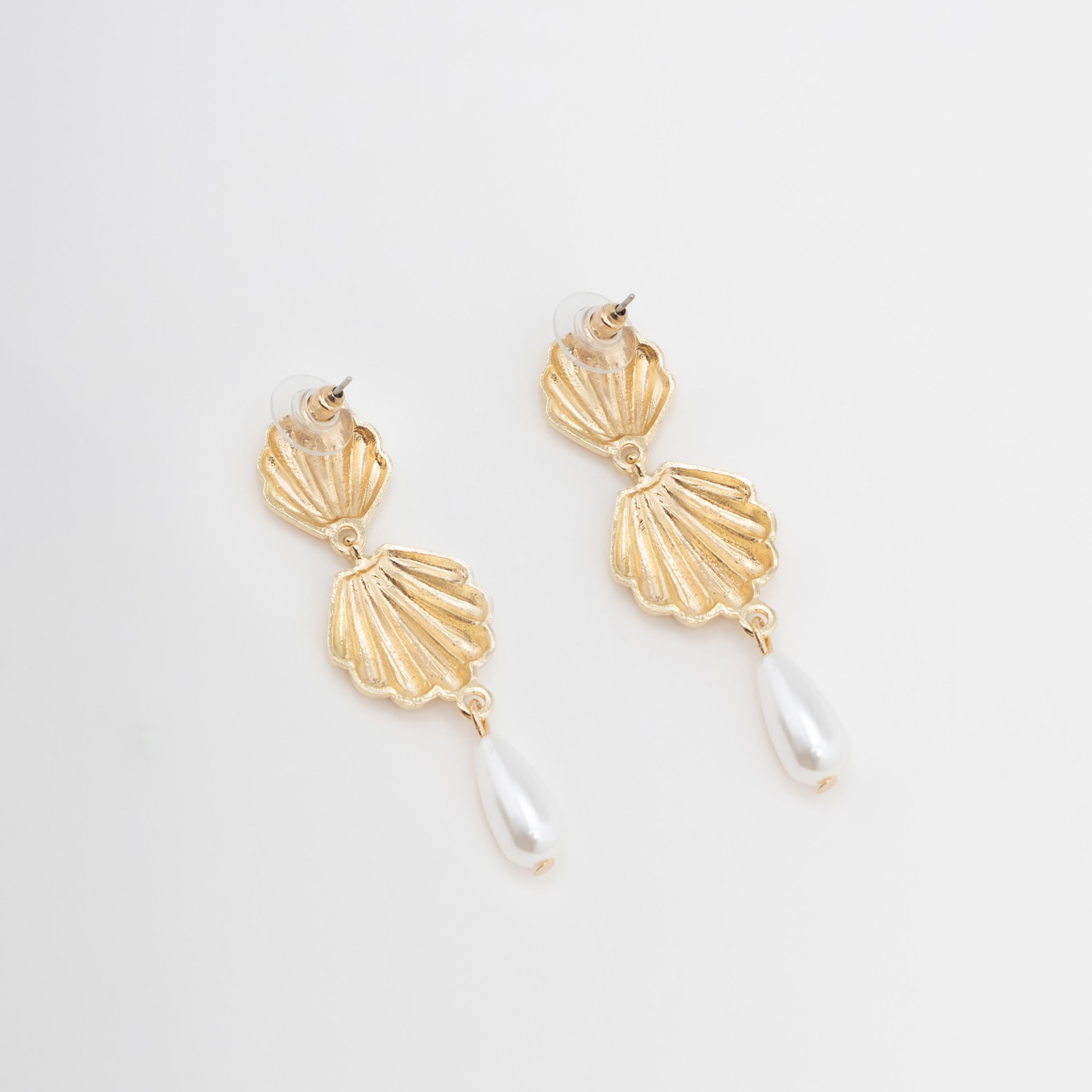أقراط ليتشي ذهبية متدلية للنساء من الستيل | ear0665-women-watchesandjewellery-jewellery-earrings-image-3