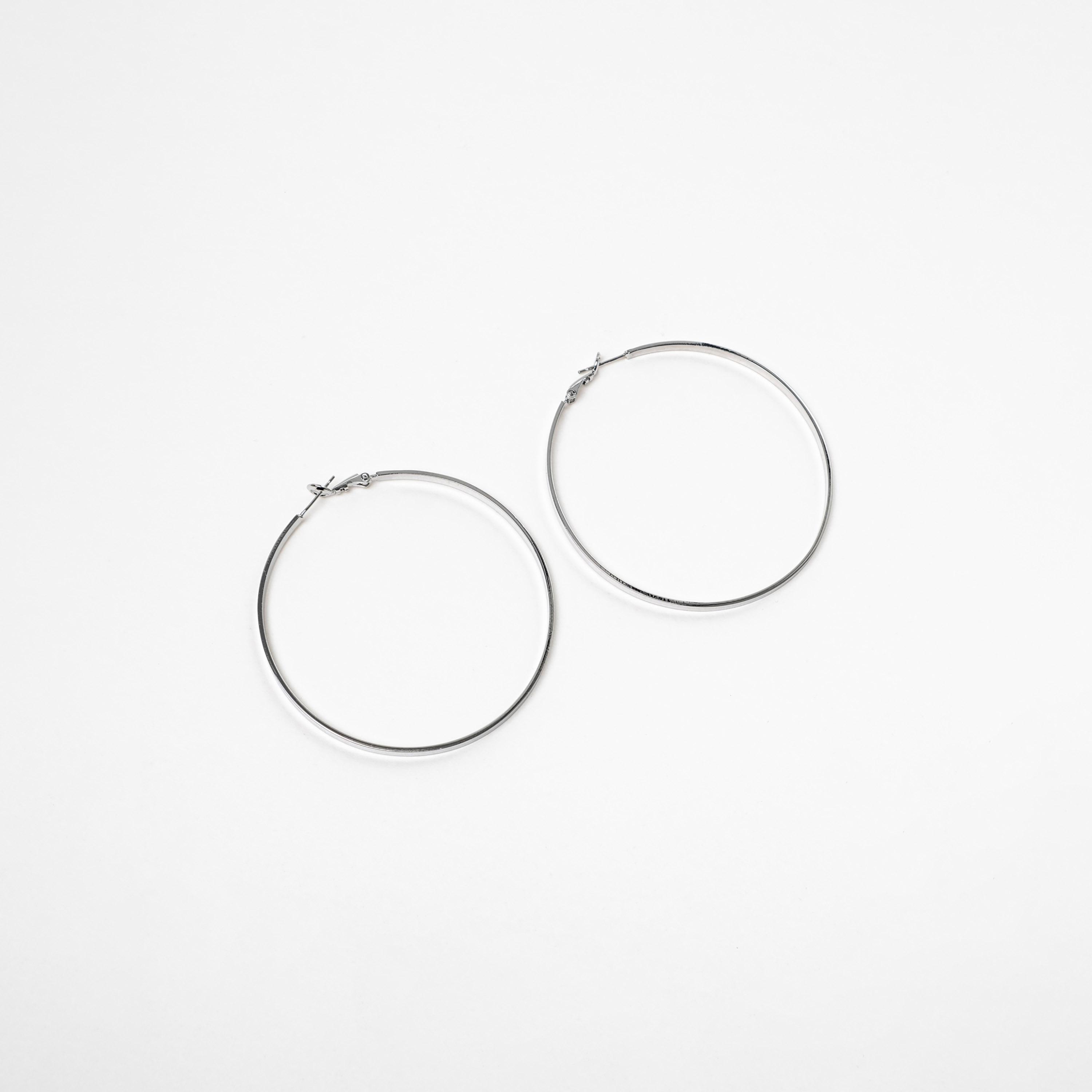 أقراط ليتشي فضية حلقية للنساء من سبيكة النحاس | ear0667-women-watchesandjewellery-jewellery-earrings-image-3