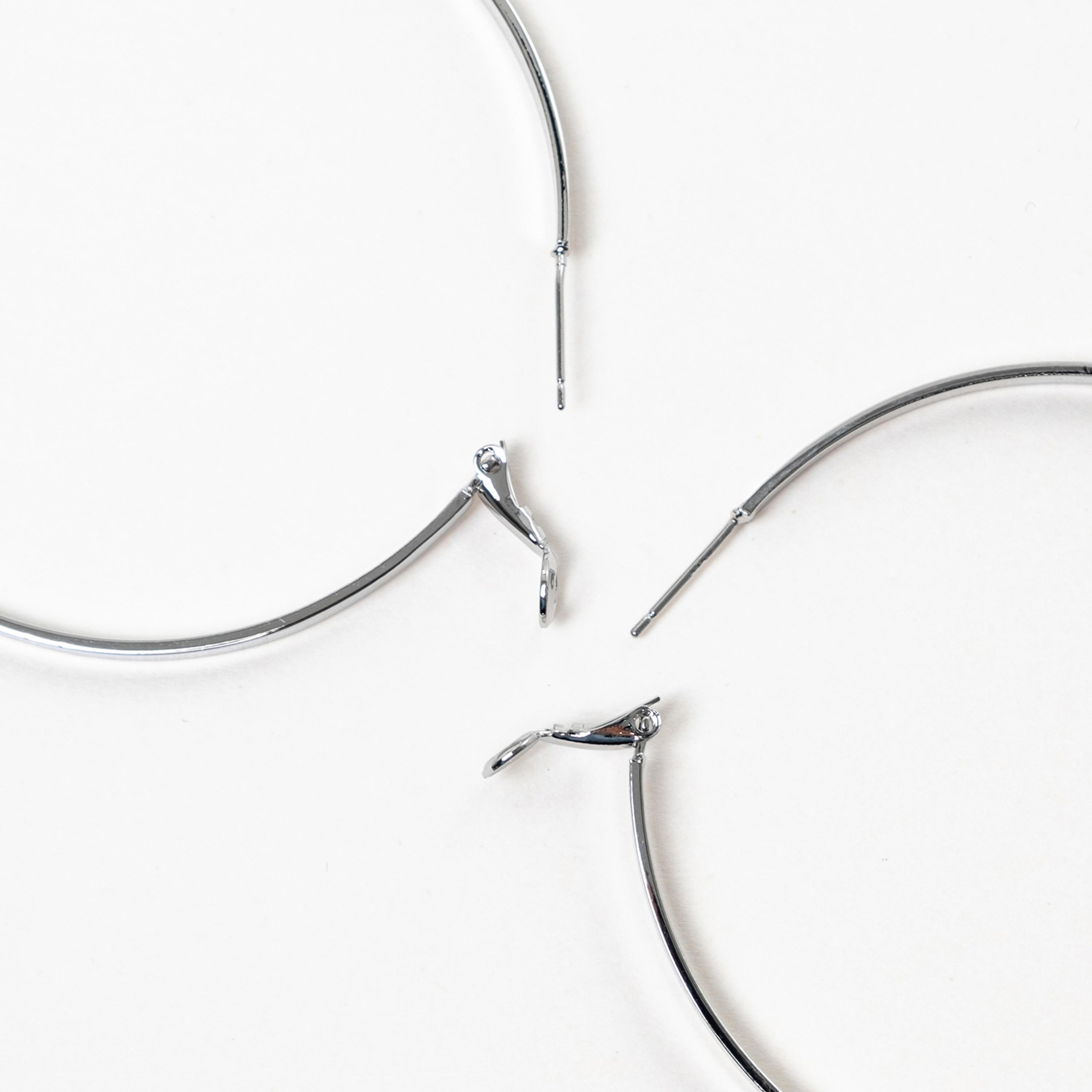 أقراط ليتشي فضية حلقية للنساء من سبيكة النحاس | ear0667-women-watchesandjewellery-jewellery-earrings-image-4