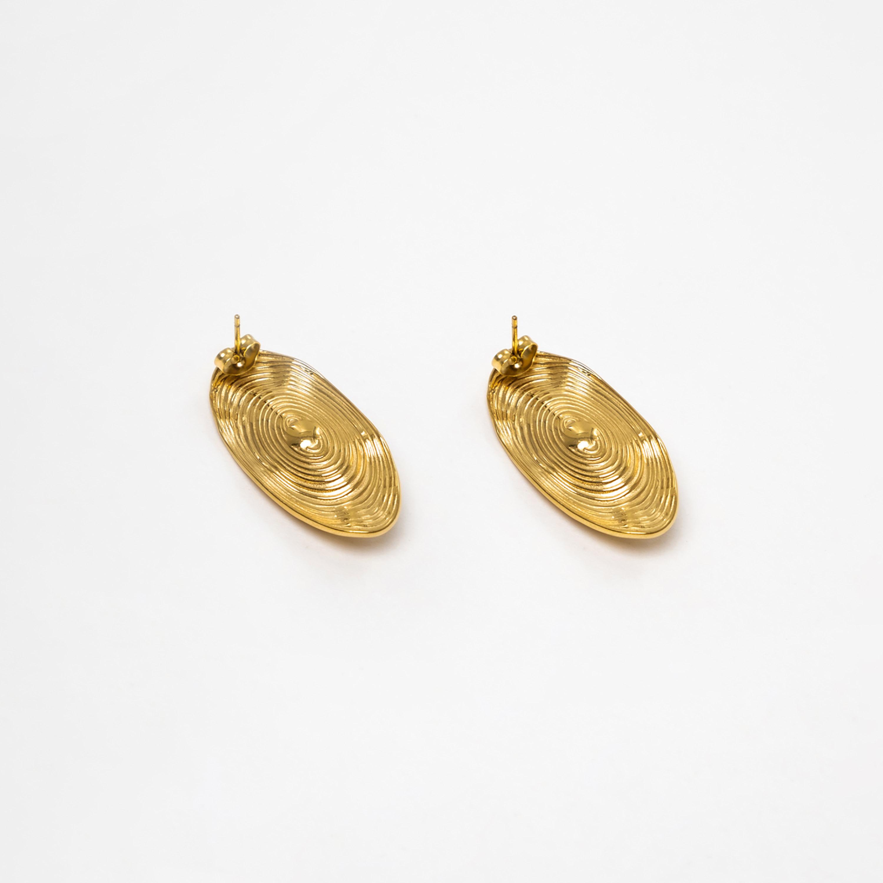 أقراط ليتشي ذهبية صغيرة للنساء من الستانلس ستيل | ear0680-women-watchesandjewellery-jewellery-earrings-image-3