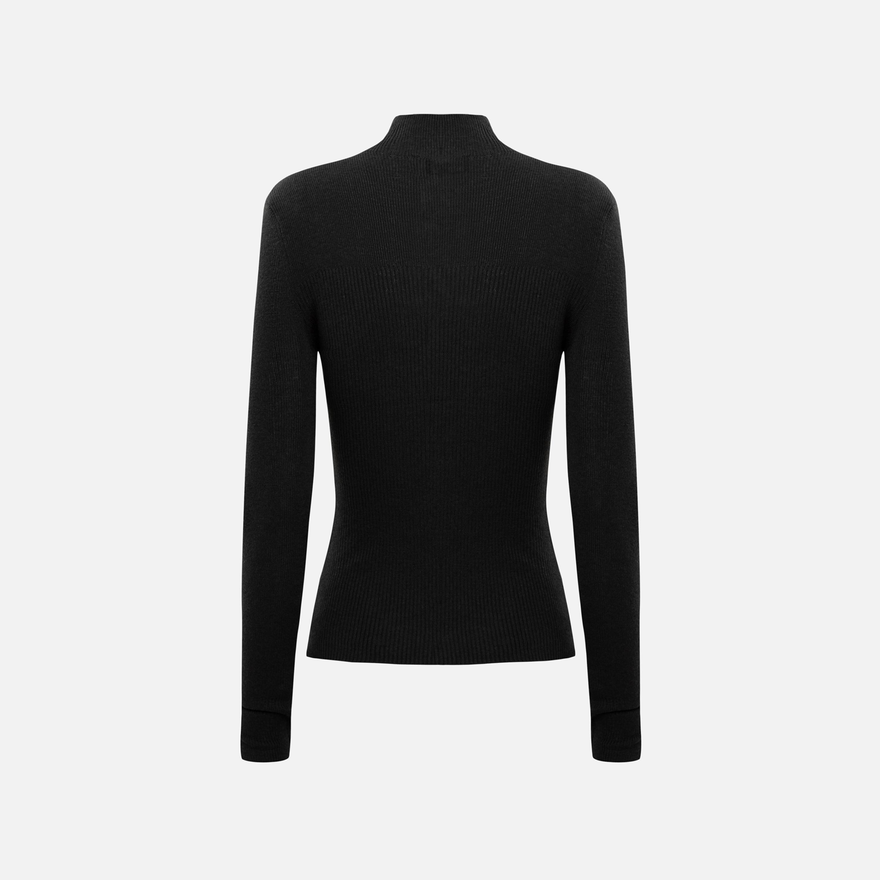 Lichi Black Mock Neck Women's Sweater-women-winterwear-cardigansandjumpers-jumpers-image-6