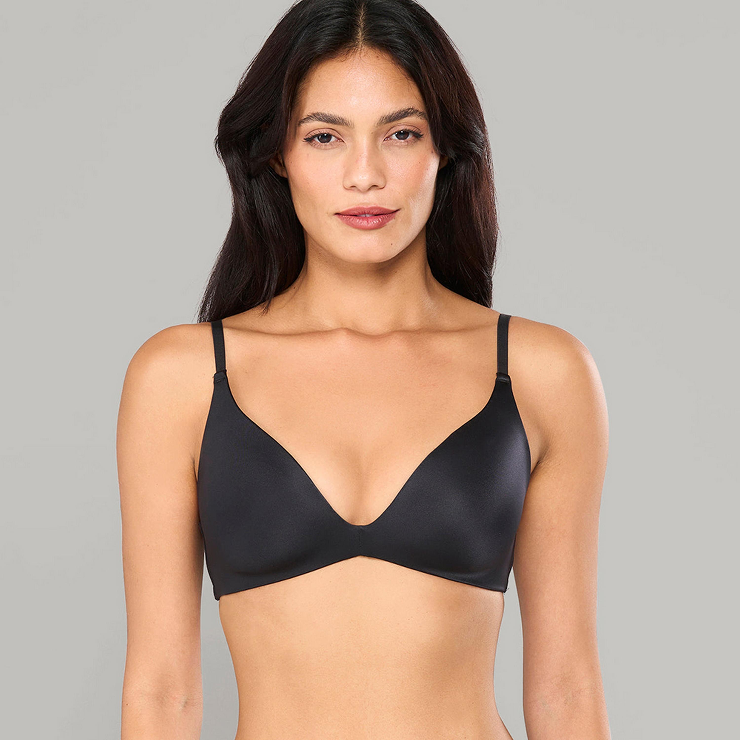 Isla & Evie Everyday Non-Wired Medium Support Padded Women's Plunge Bra-women-clothing-lingerie-bras-image-1