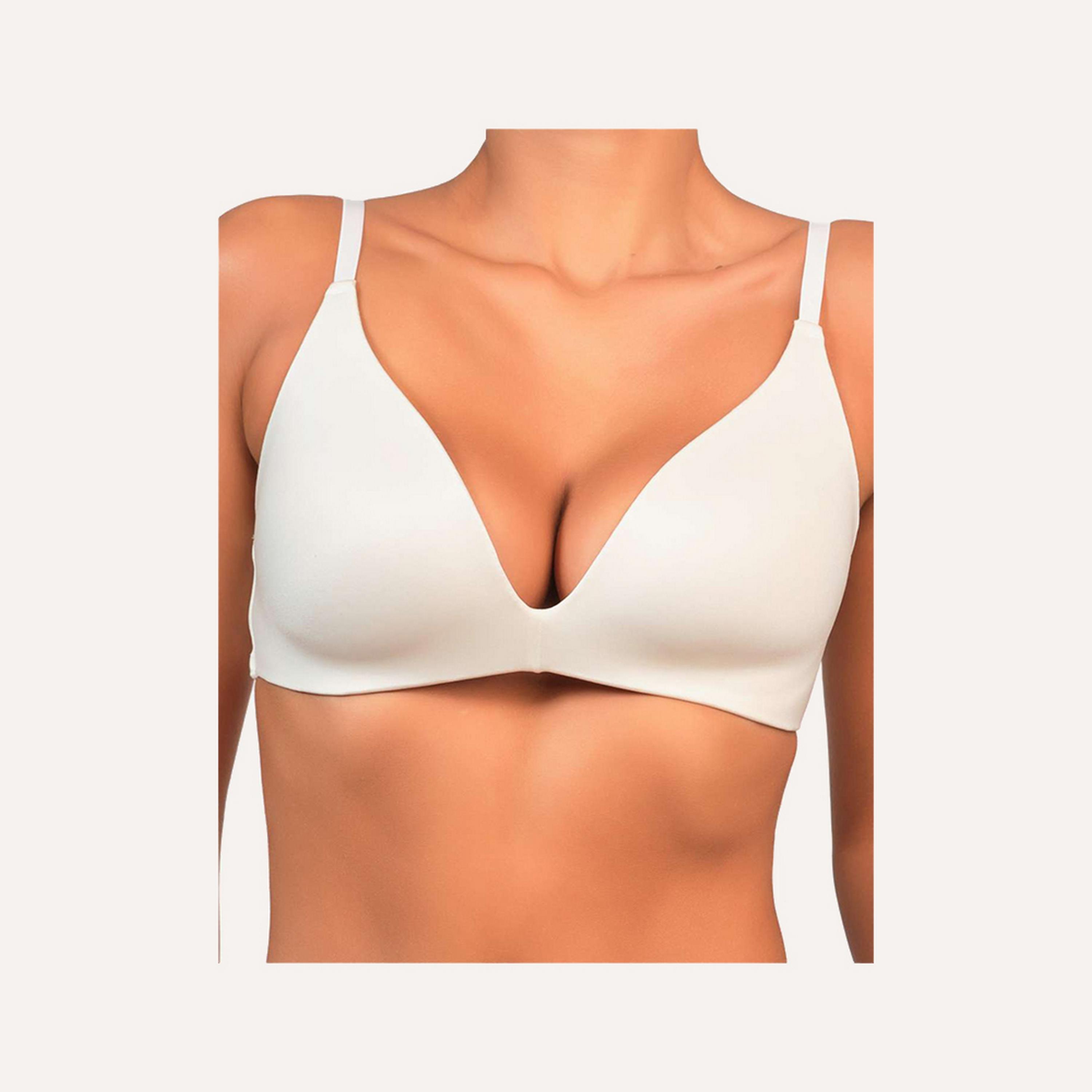 Isla & Evie Everyday Non-Wired Medium Support Padded Women's Plunge Bra-women-clothing-lingerie-bras-image-5