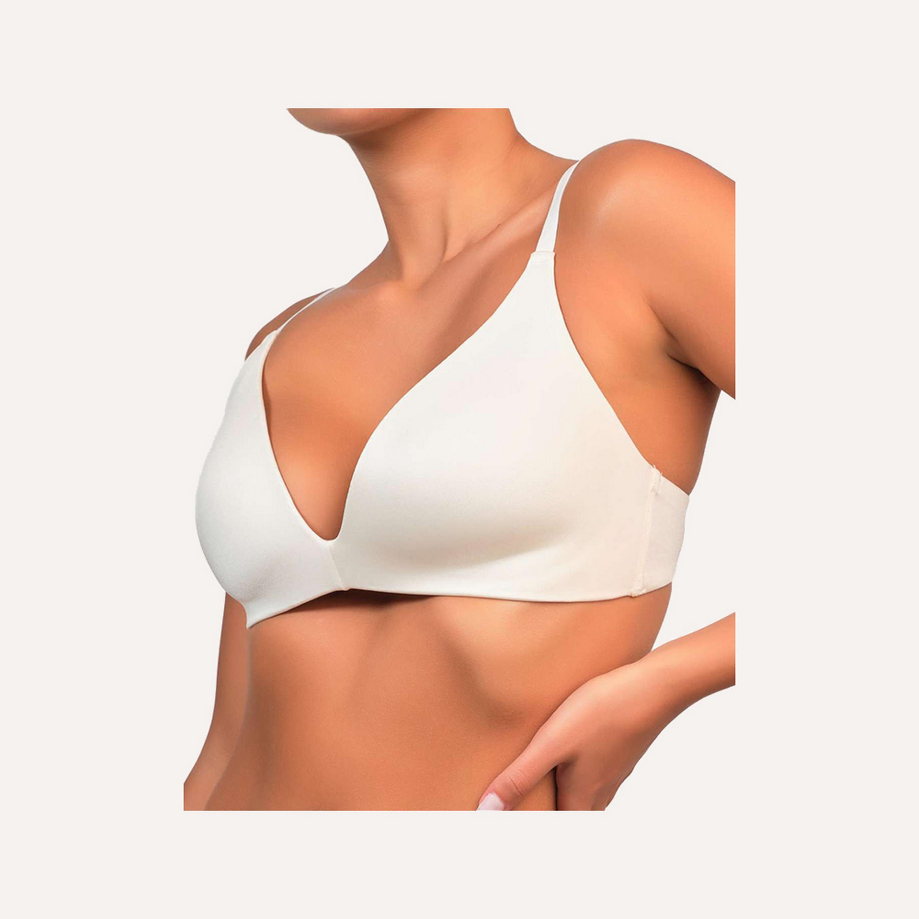 Isla & Evie Everyday Non-Wired Medium Support Padded Women's Plunge Bra-women-clothing-lingerie-bras-image-6