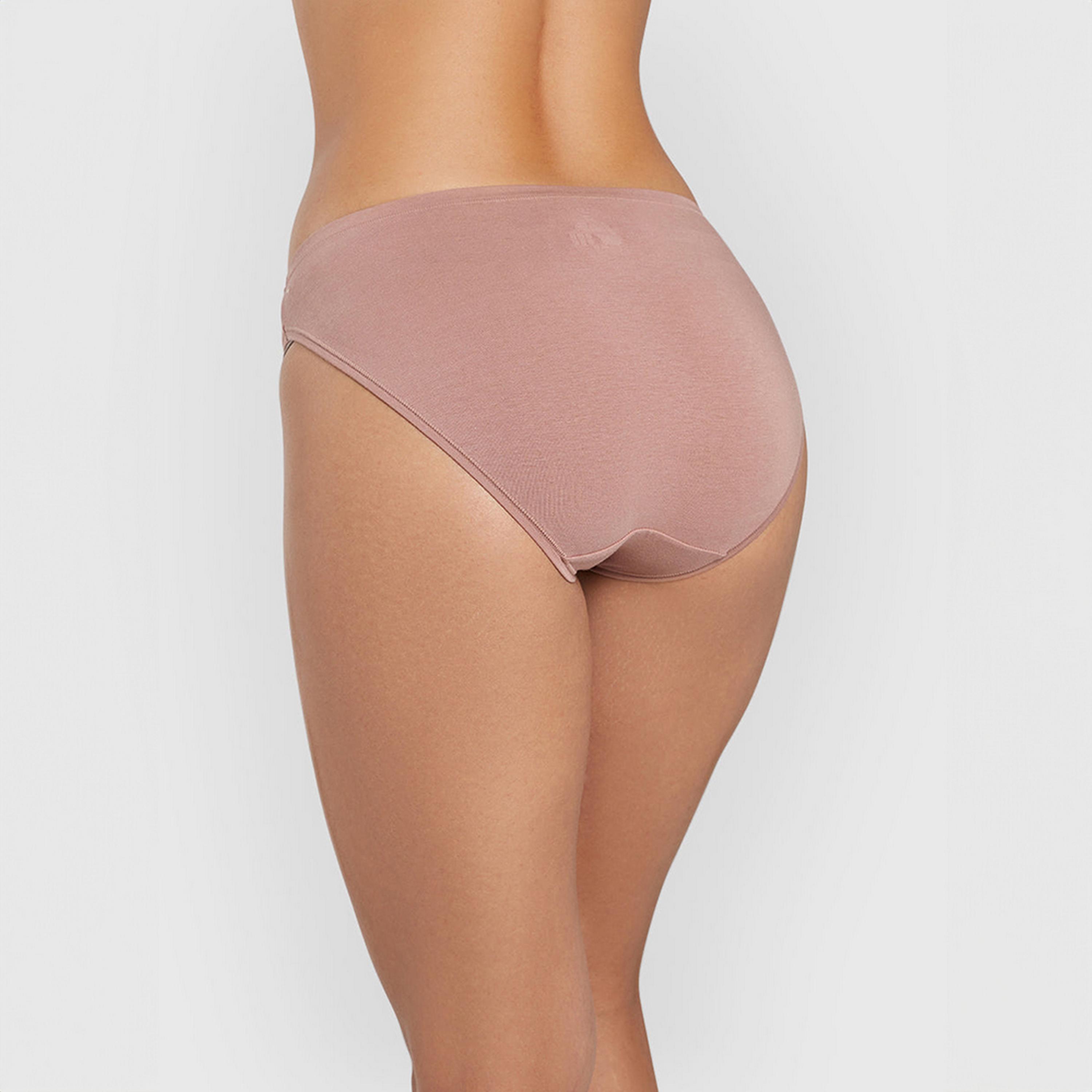 Isla & Evie Trendy Pink Cotton Medium Coverage Women's Bikini Panties-women-clothing-lingerie-panties-image-3