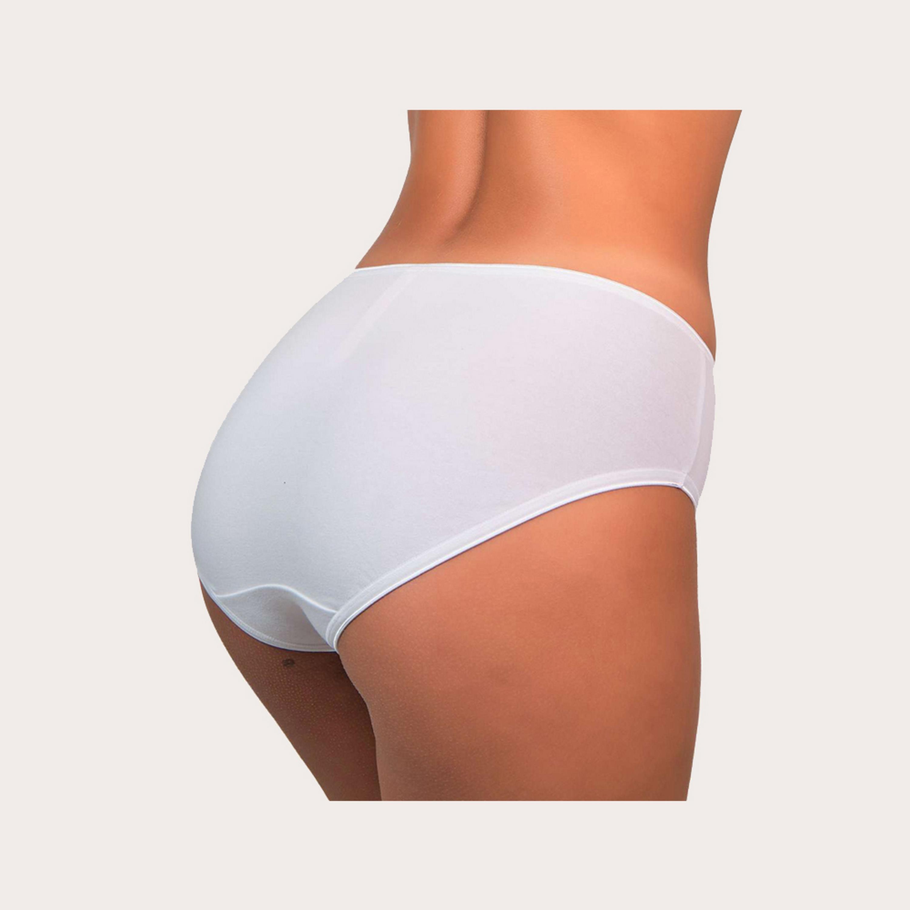 Isla & Evie Everyday White Cotton Full Coverage Women's Classic Briefs-women-clothing-lingerie-panties-image-3