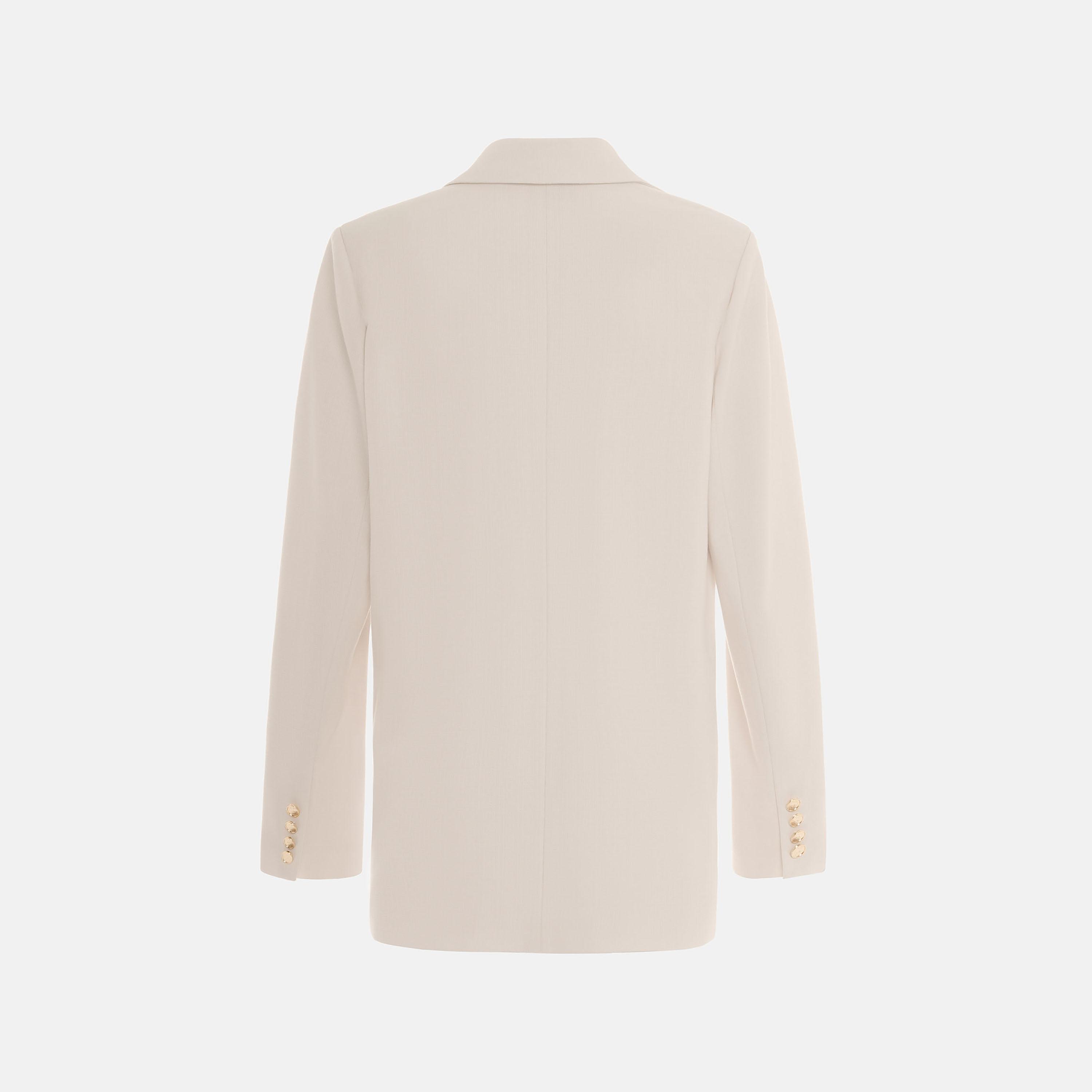 بلازر حريمي بياقة مطوية باللون الكريمه من ليتشي-women-clothing-coatsandjackets-blazers-image-6