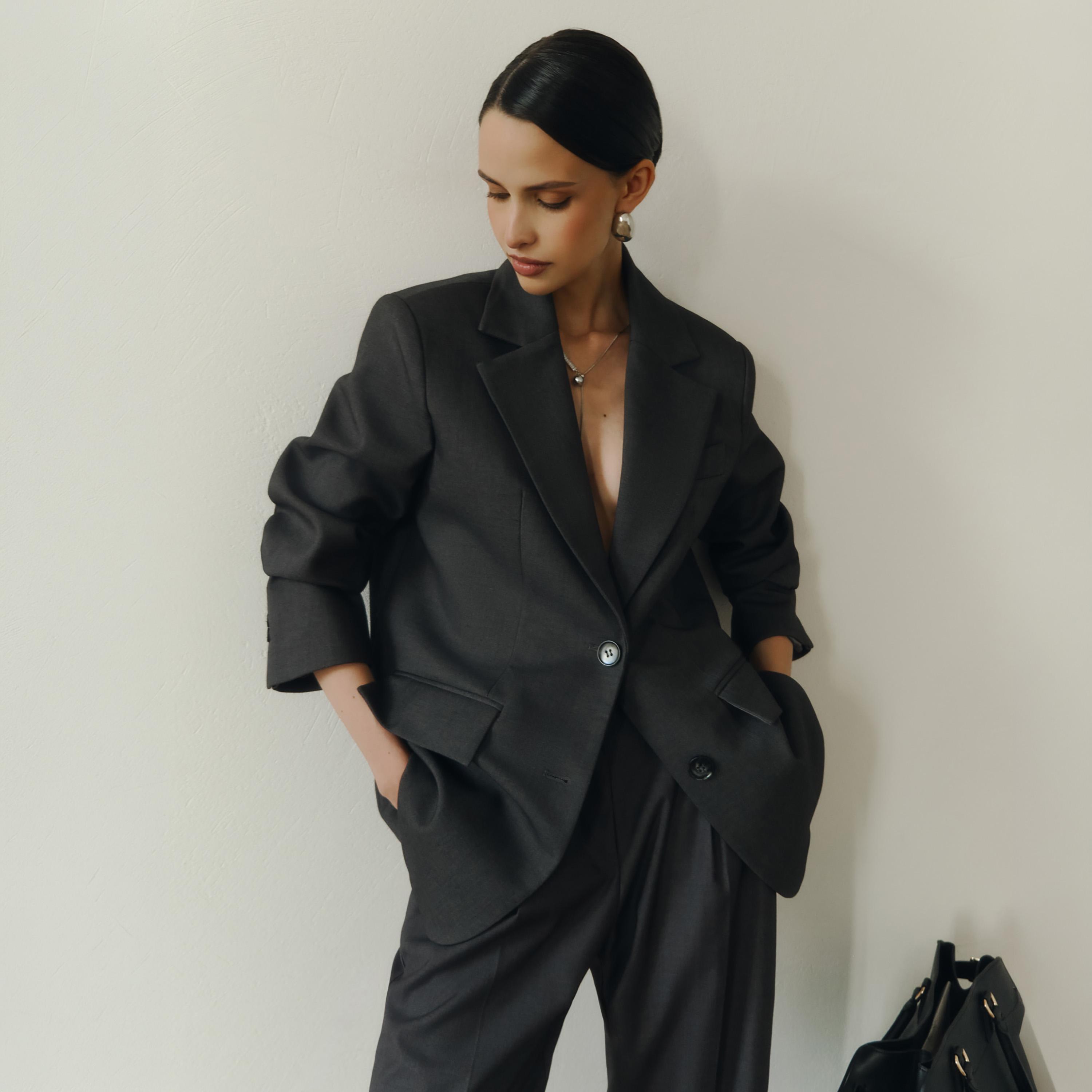 Lichi Lapel Collar Women's Single Breasted Blazer-women-clothing-coatsandjackets-blazers-image-1