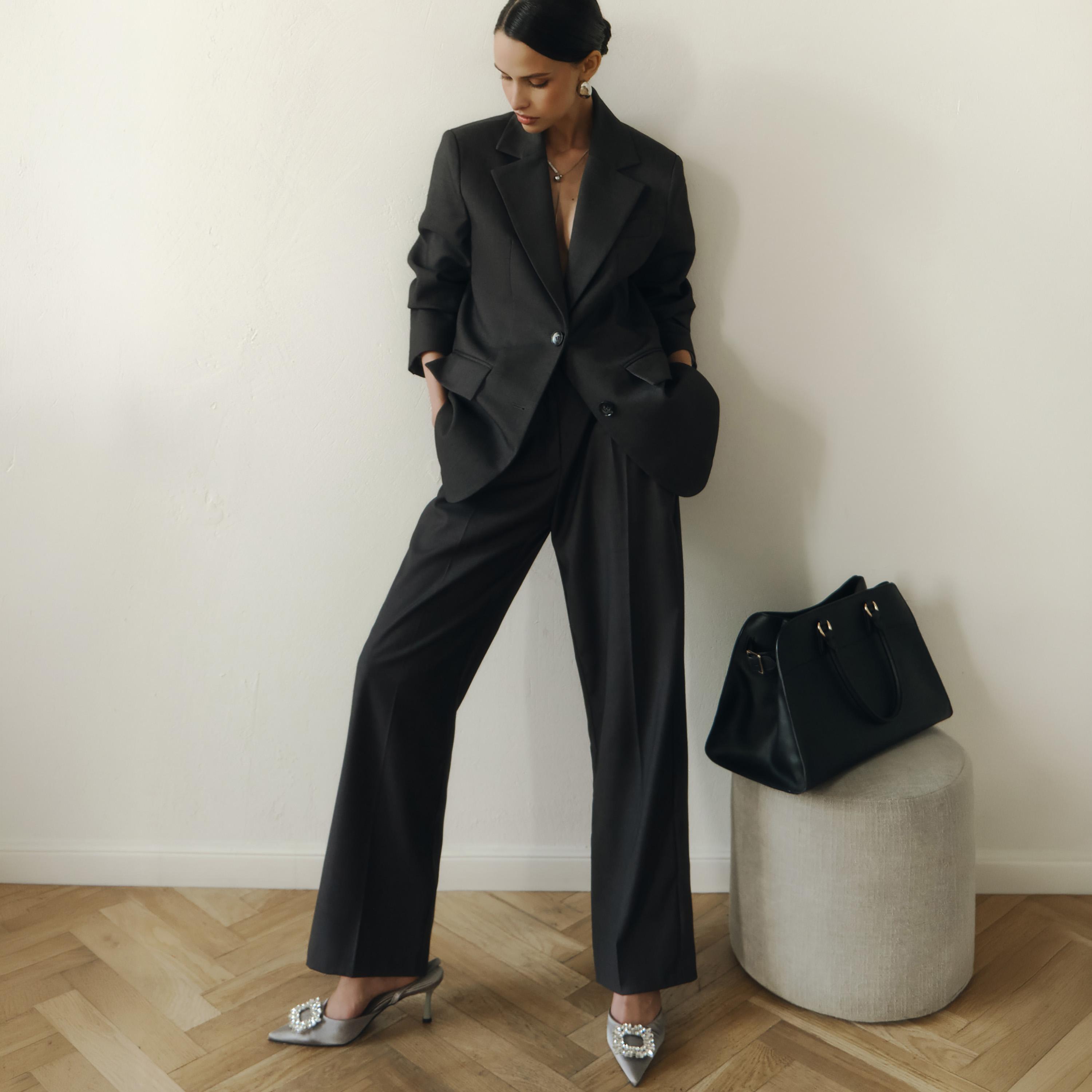 Lichi Lapel Collar Women's Single Breasted Blazer-women-clothing-coatsandjackets-blazers-image-2