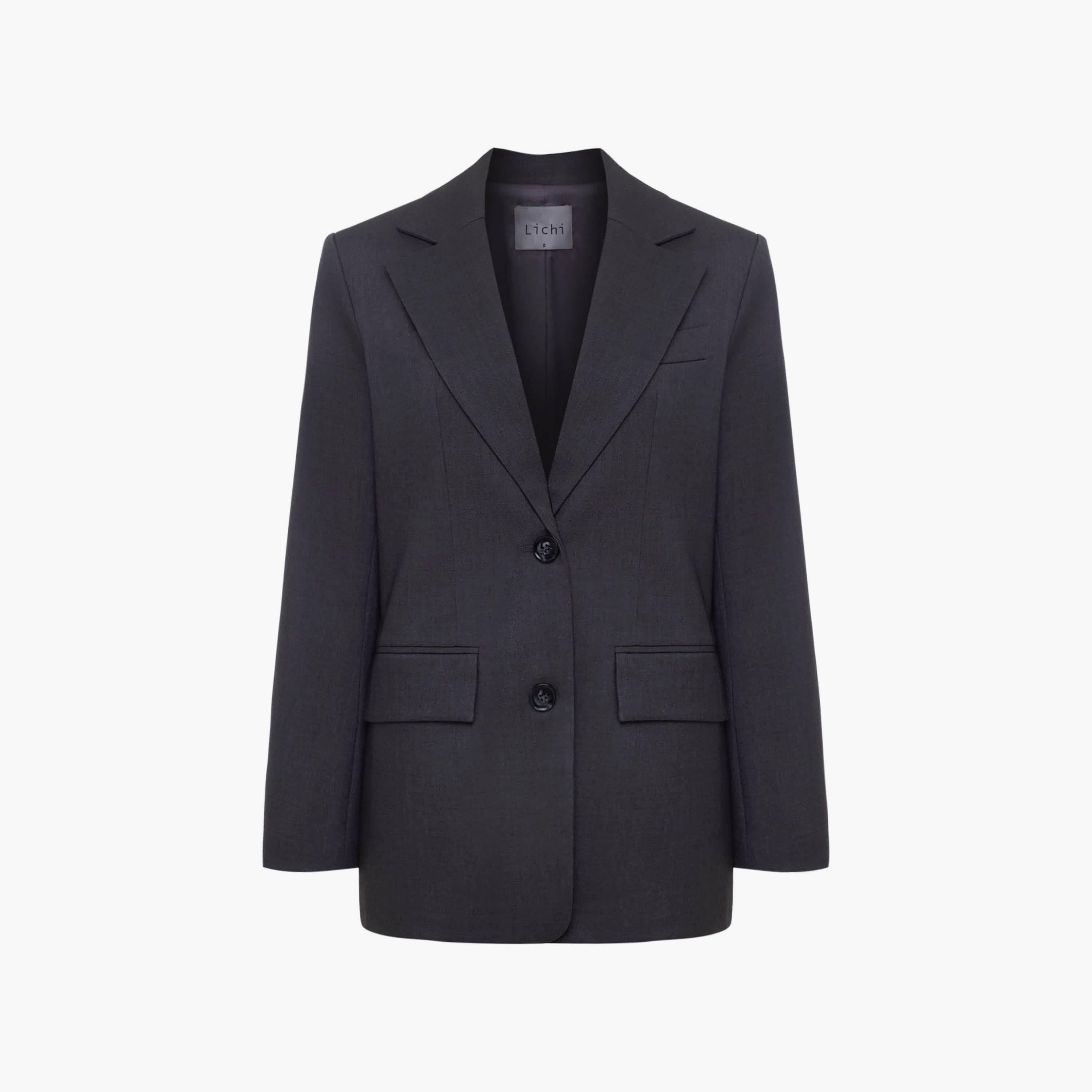 Lichi Lapel Collar Women's Single Breasted Blazer-women-clothing-coatsandjackets-blazers-image-5