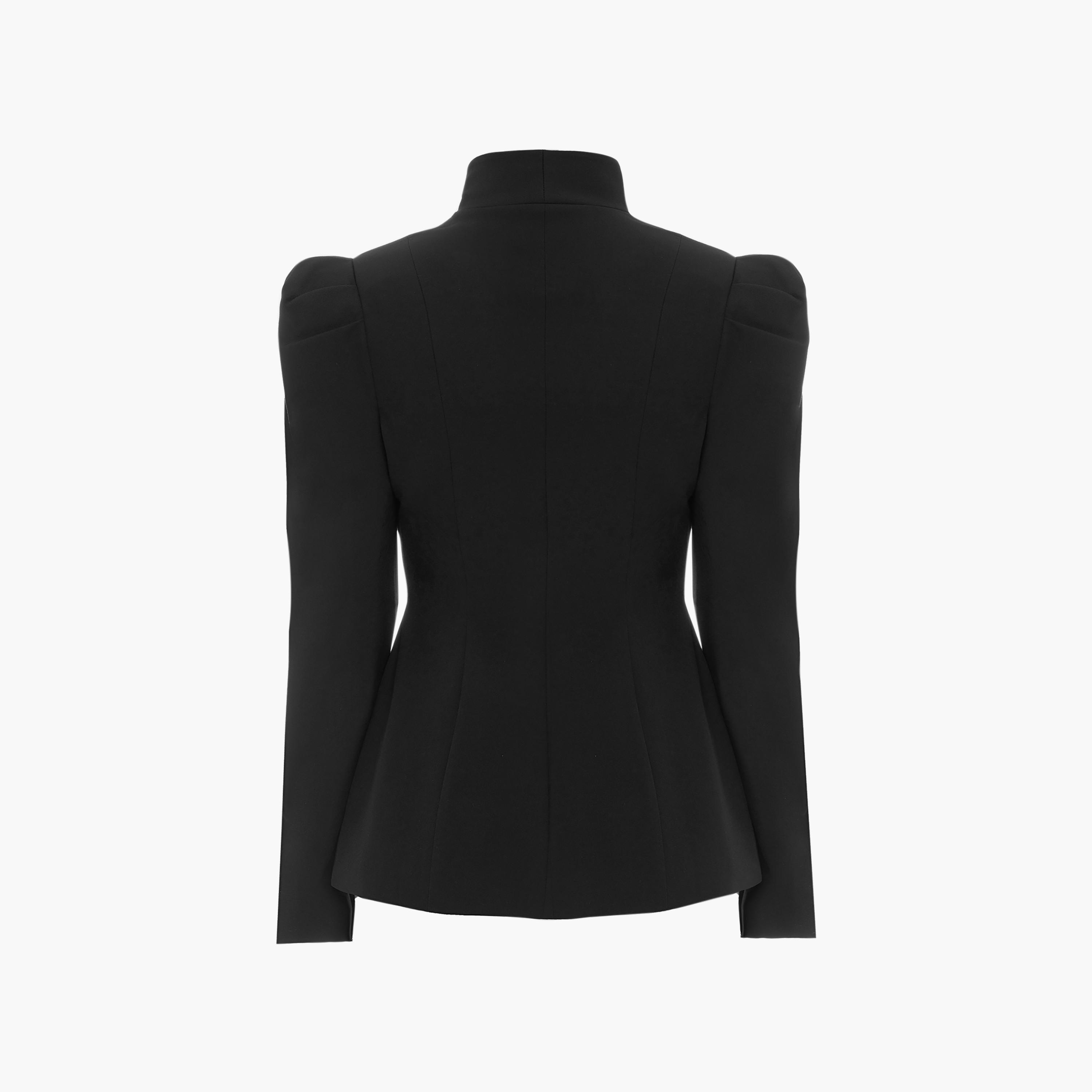 بليزر ستان بصف أزرار واحد وبياقة واقفة للنساء من ليتشي-women-clothing-coatsandjackets-blazers-image-6