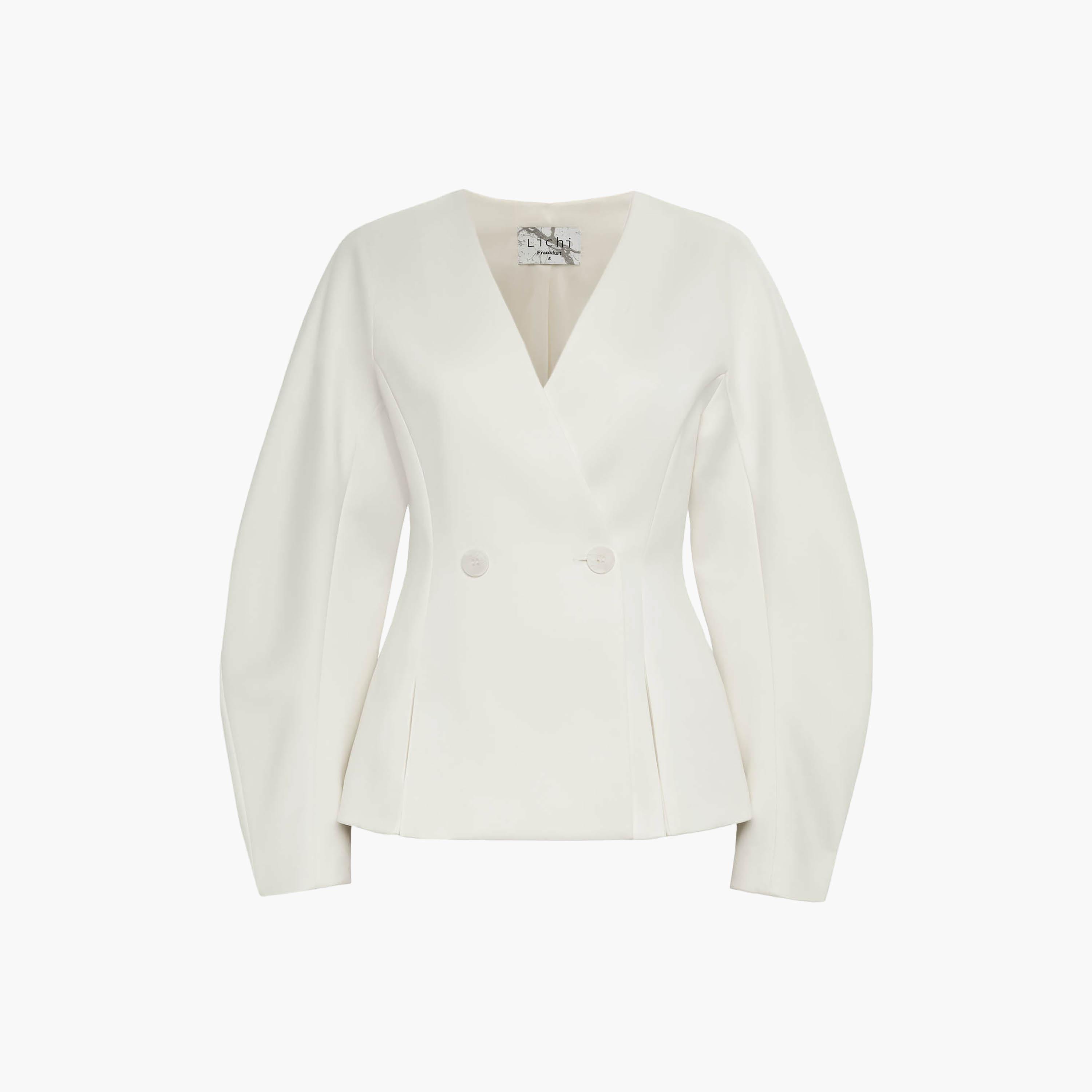 بلازر نسائي بأكمام فضفاضة وضخمة من ليتشي-women-clothing-coatsandjackets-blazers-image-4