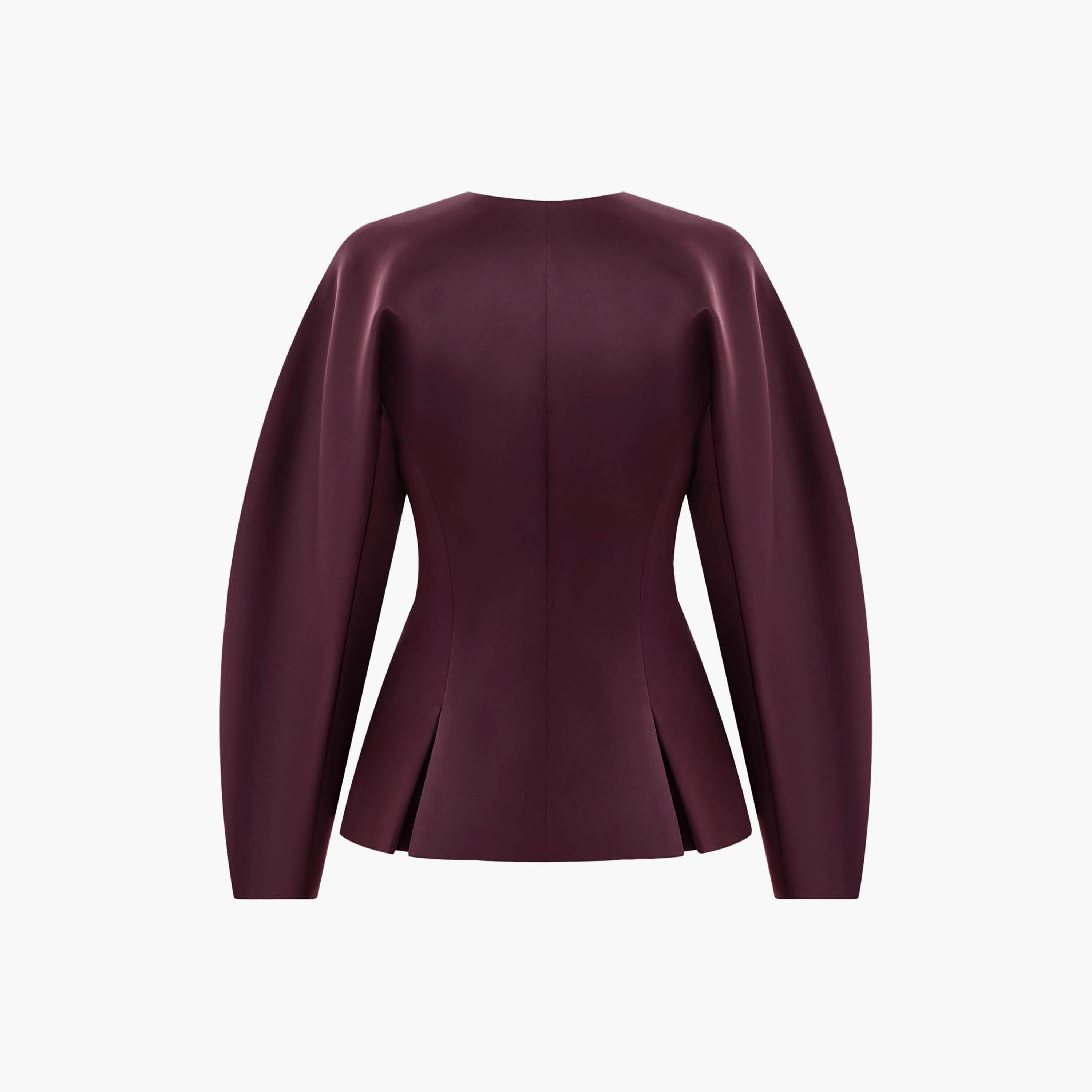 بلازر نسائي بأكمام فضفاضة وضخمة من ليتشي-women-clothing-coatsandjackets-blazers-image-6