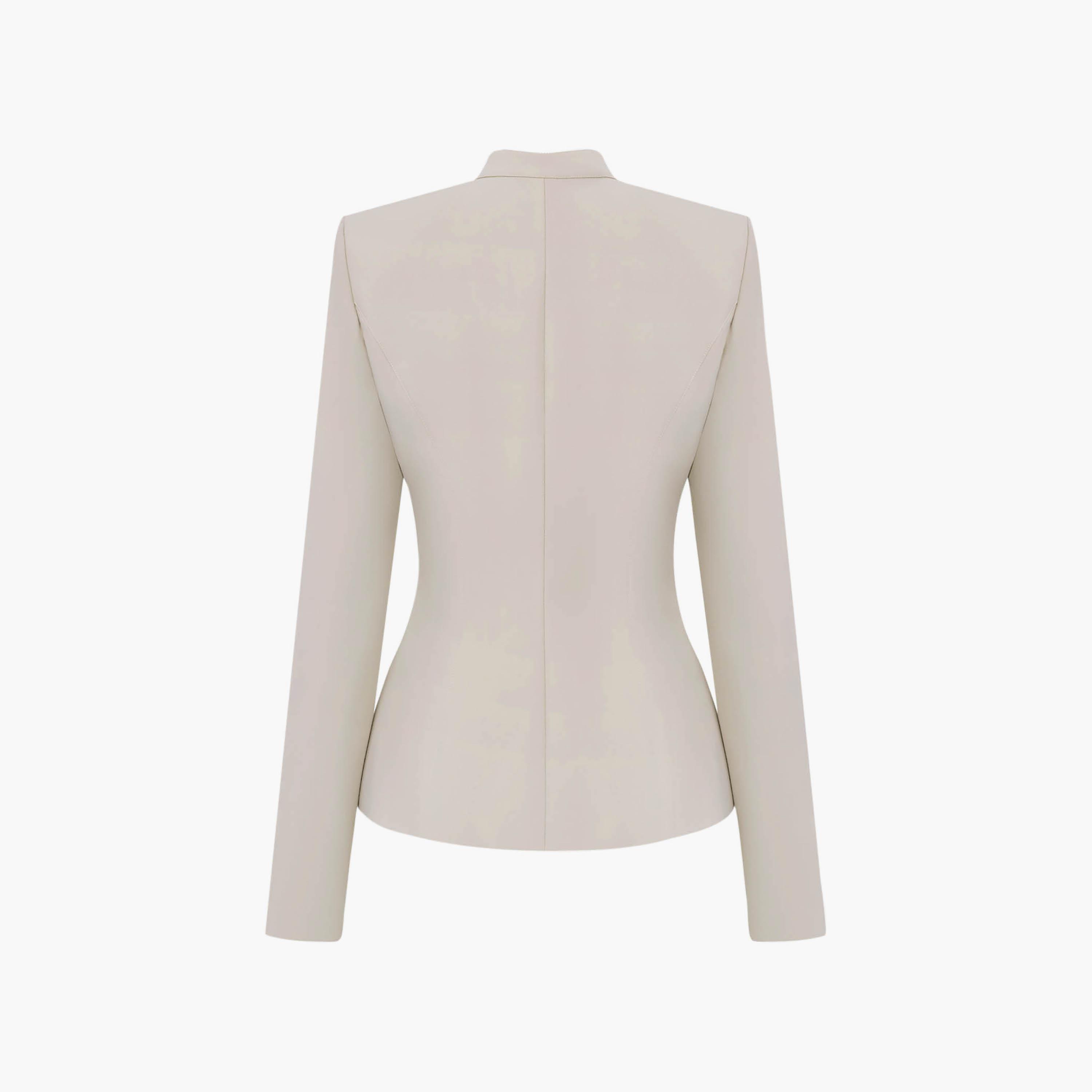 بليزر بصف أزرار واحد وبياقة عالية للنساء من ليتشي-women-clothing-coatsandjackets-blazers-image-6