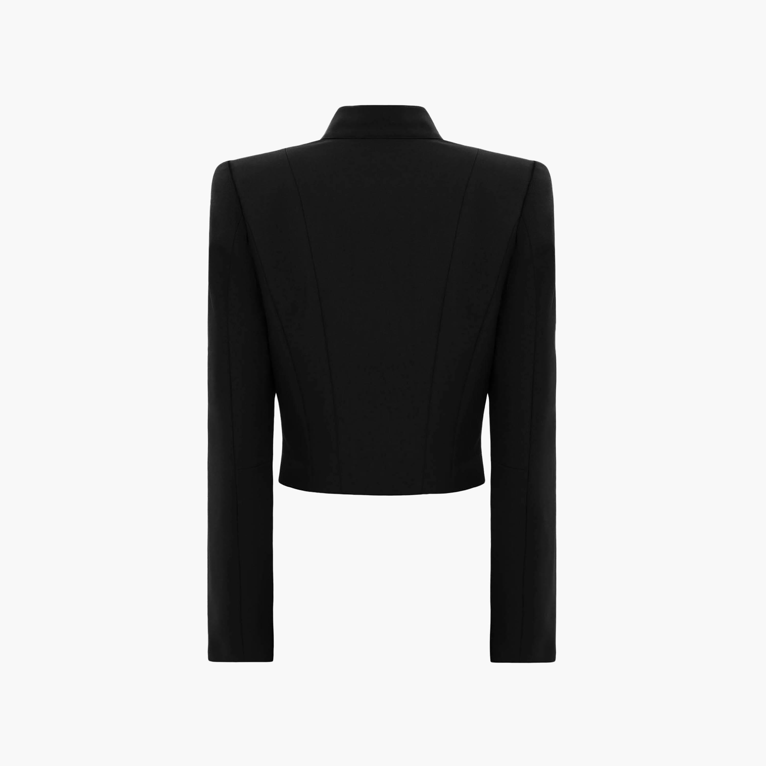 جاكيت نسائي بياقة عالية باللون الأسود من ليتشي-women-winterwear-coatsandjackets-jackets-image-6