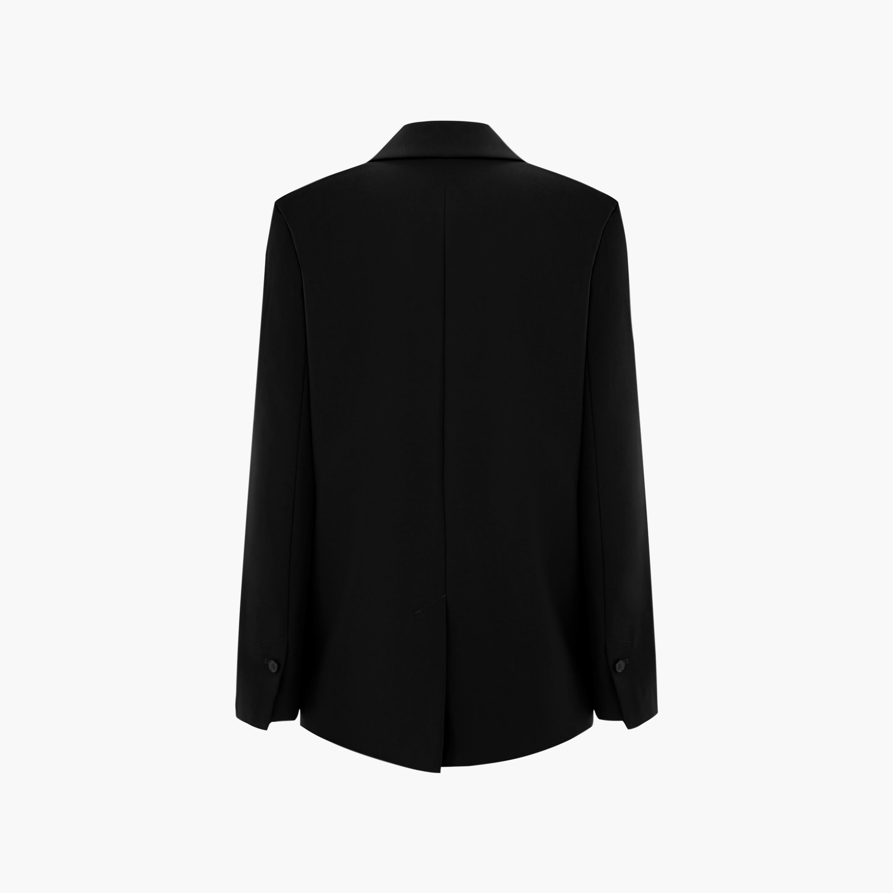 بليزر بصف أزرار واحد وبياقة لايبيل للنساء من ليتشي-women-clothing-coatsandjackets-blazers-image-6