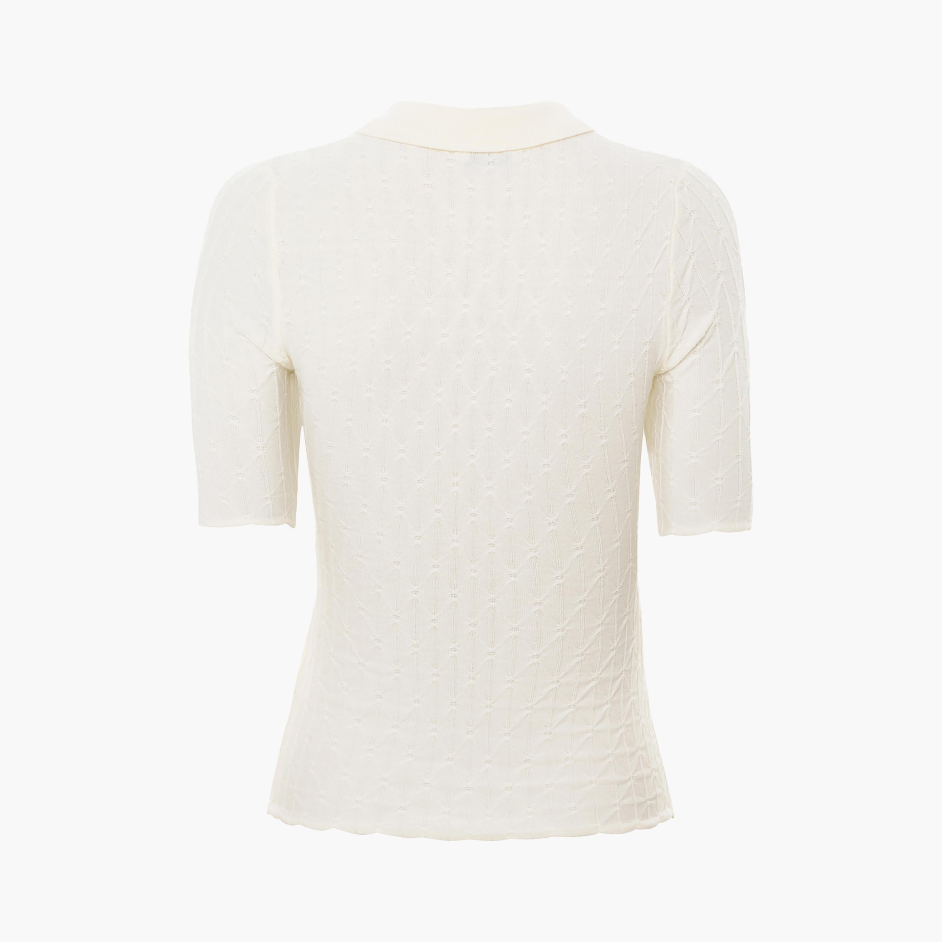 بلوزة بولو بحياكة مميزة (دايموند) وبياقة للنساء من ليتشي-women-clothing-shirtsandblouses-blouses-image-6