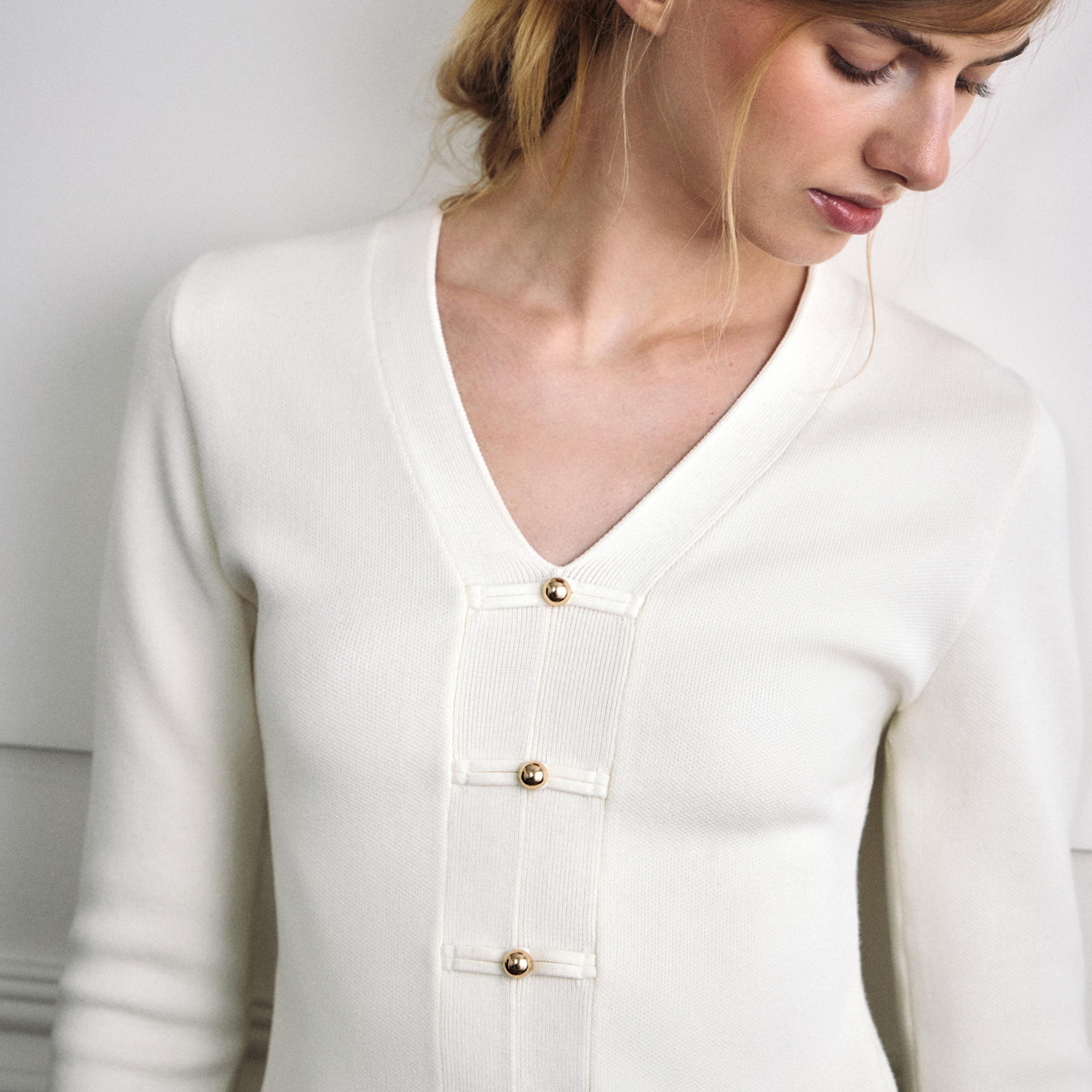 كارديجان حريمي بلون الكريمه من ليتشي-women-winterwear-cardigansandjumpers-cardigans-image-4