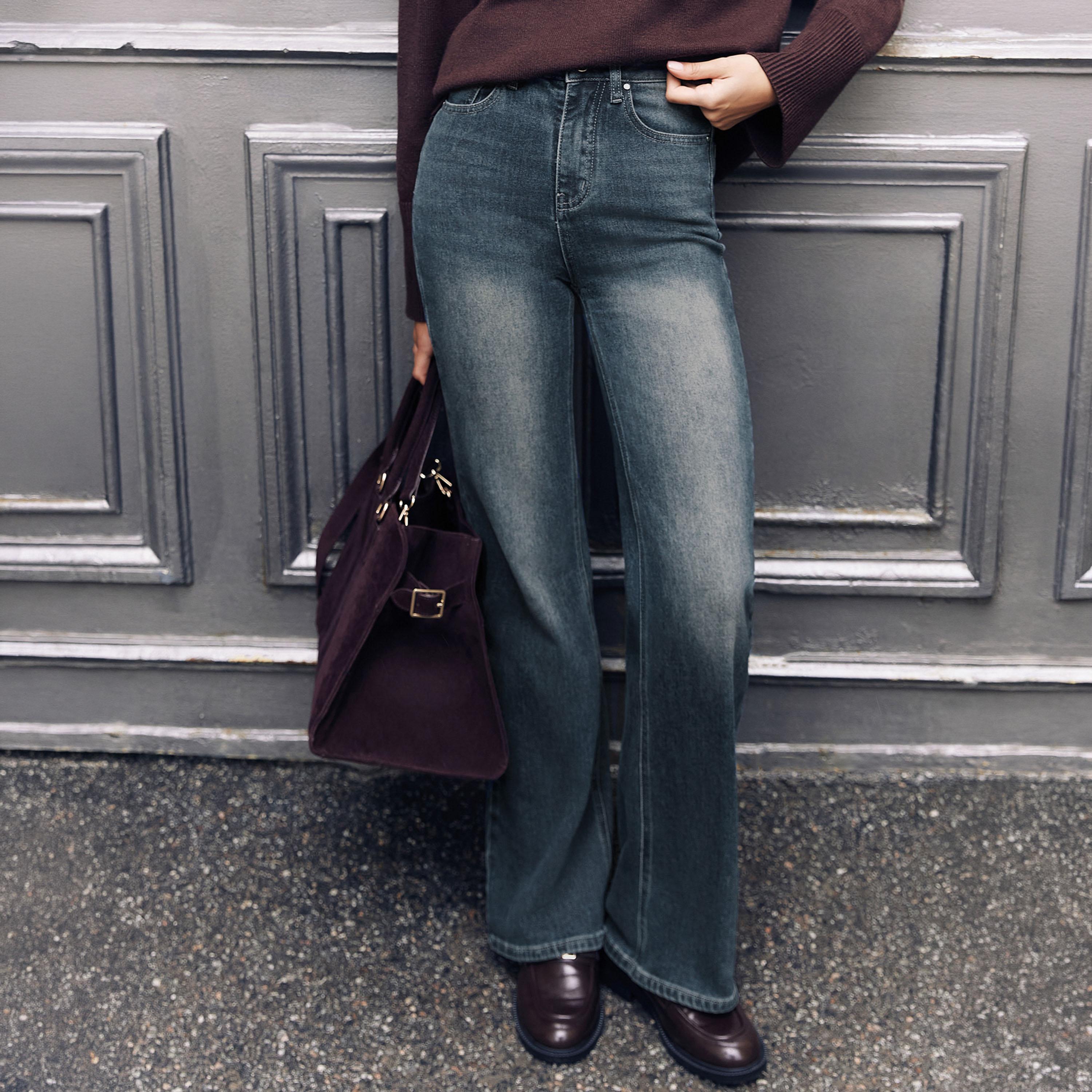 بنطلون جينز أزرق للنساء من ليتشي-women-clothing-bottoms-jeans-image-1