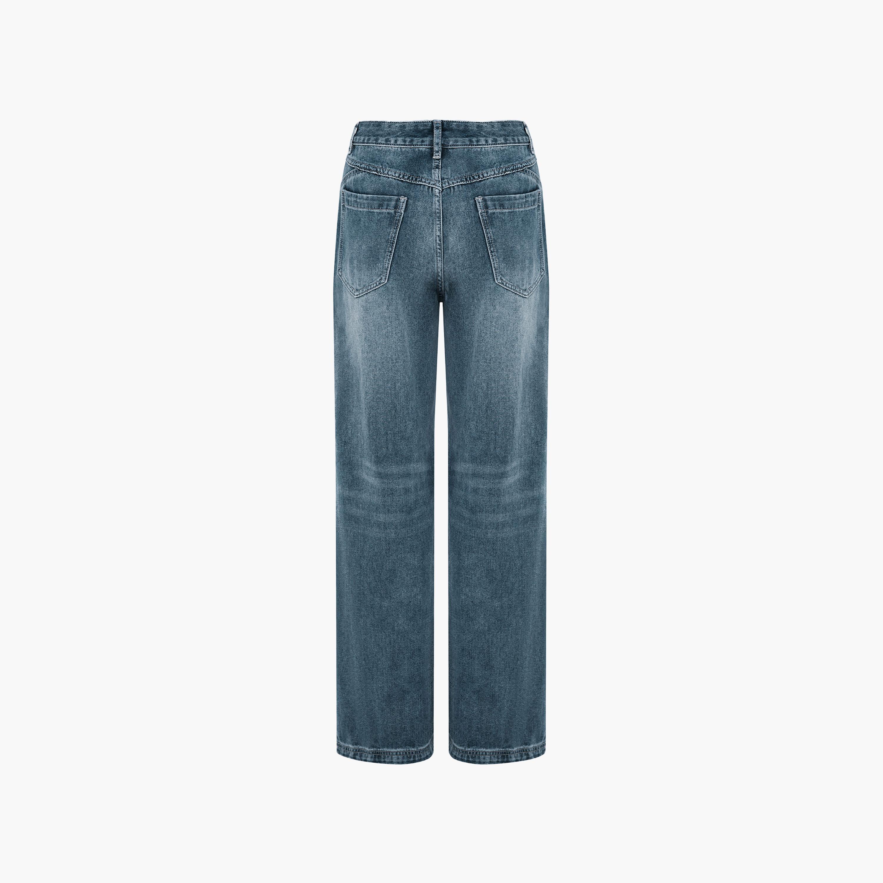 بنطال جينز نسائي كلوش (فليرد) بغسيل خفيف من ليتشي-women-clothing-bottoms-jeans-image-6