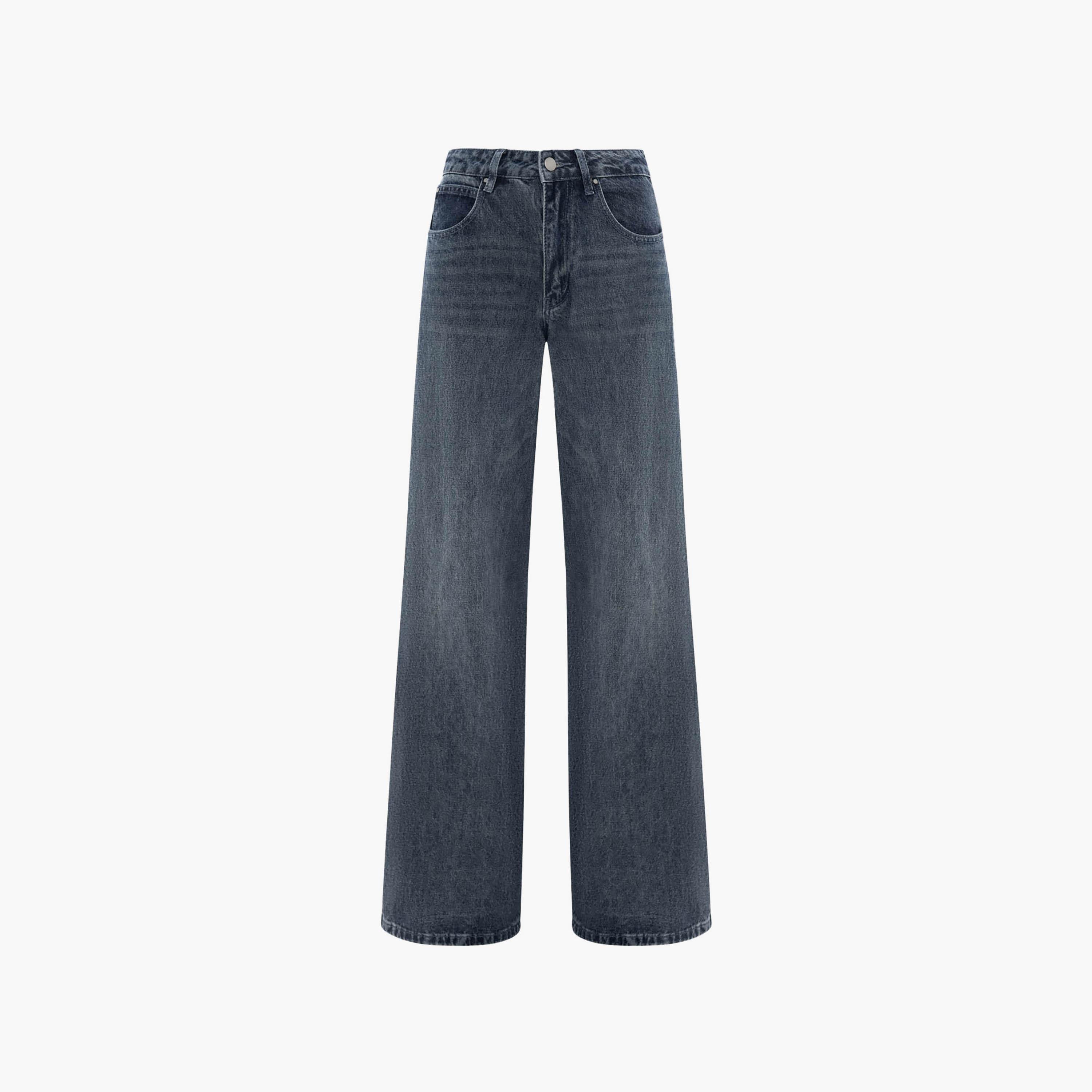 بنطال جينز نسائي كلوش (فليرد) بغسيل خفيف من ليتشي-women-clothing-bottoms-jeans-image-4