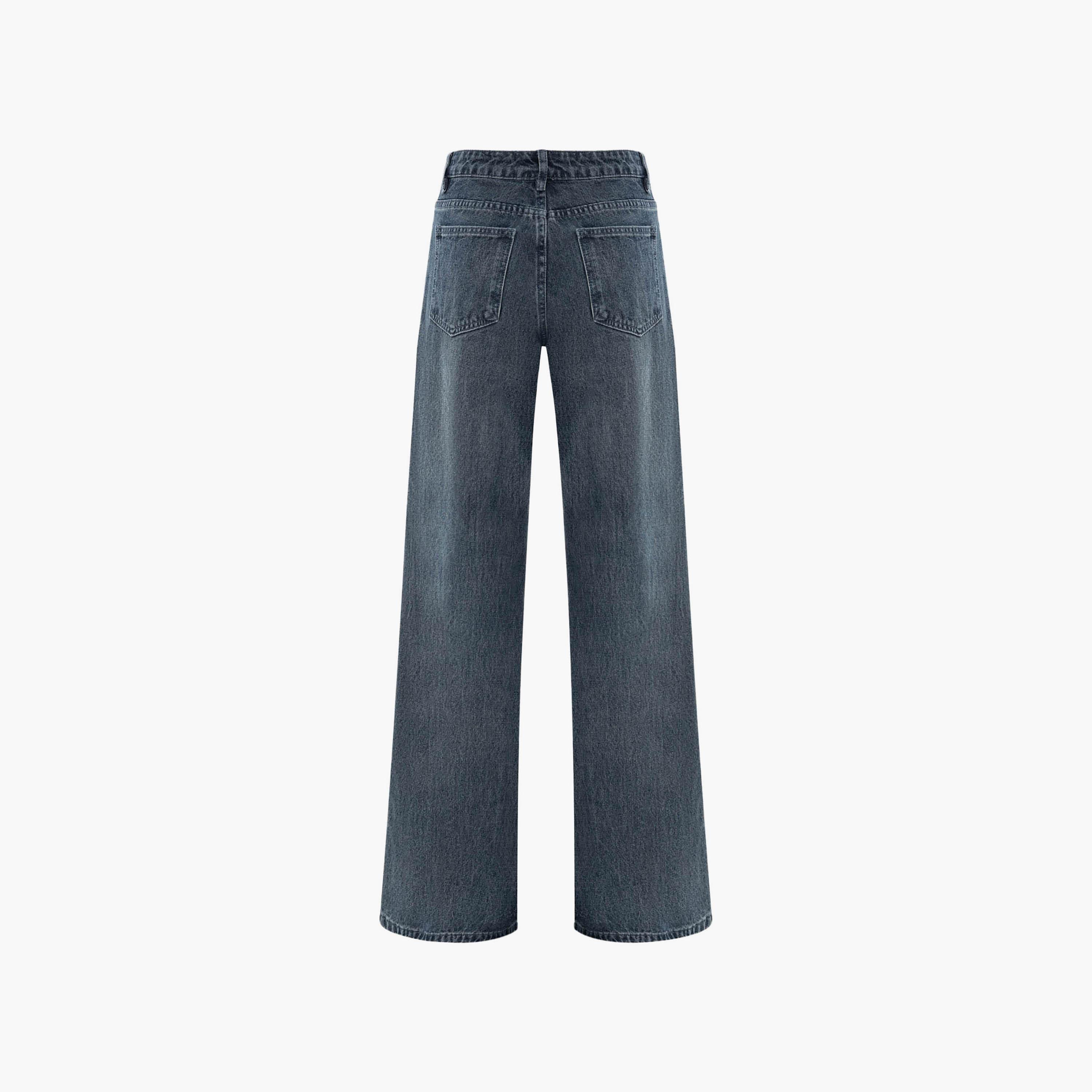 بنطال جينز نسائي كلوش (فليرد) بغسيل خفيف من ليتشي-women-clothing-bottoms-jeans-image-5