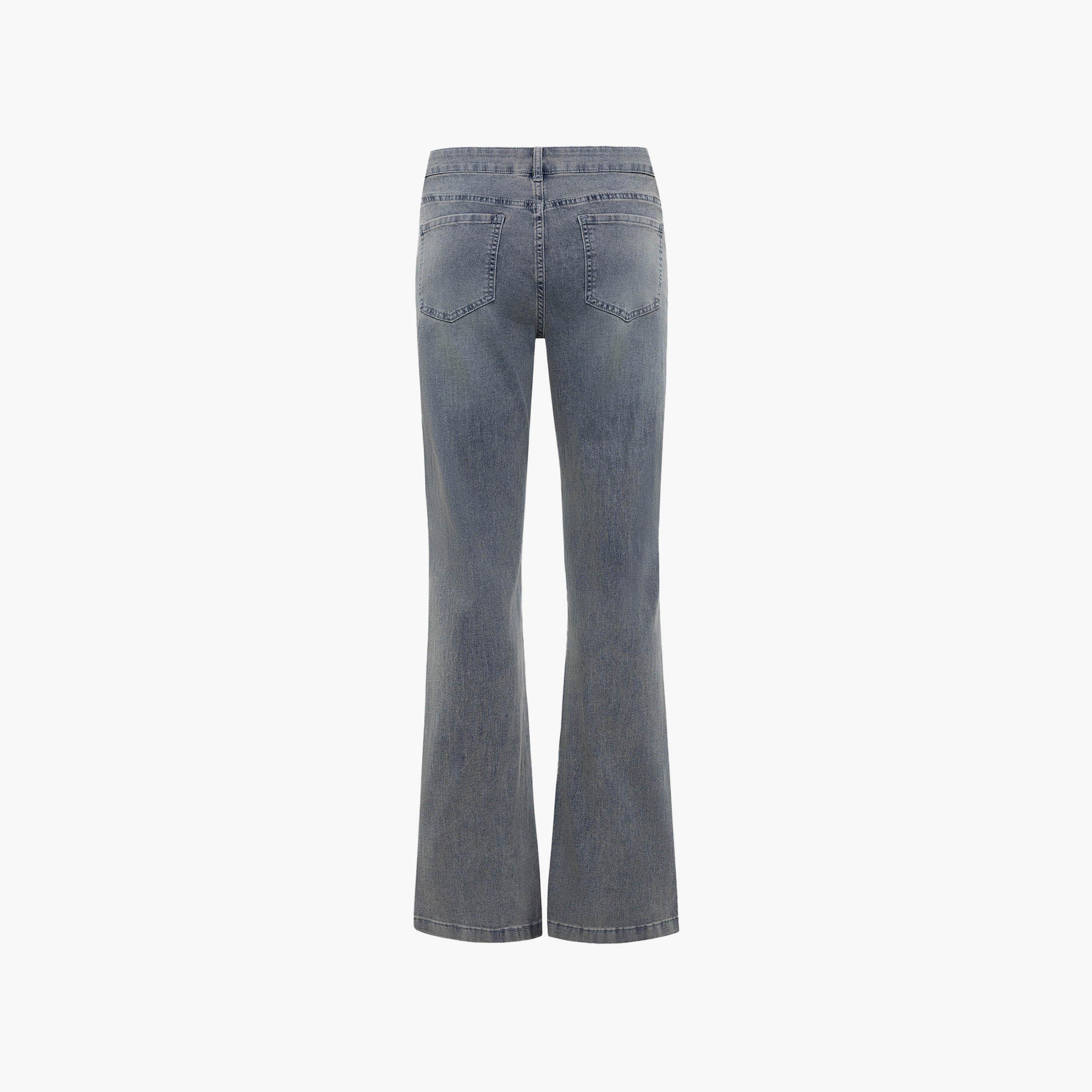 بنطال جينز نسائي بقصة مستقيمة بغسيل خفيف من ليتشي-women-clothing-bottoms-jeans-image-6