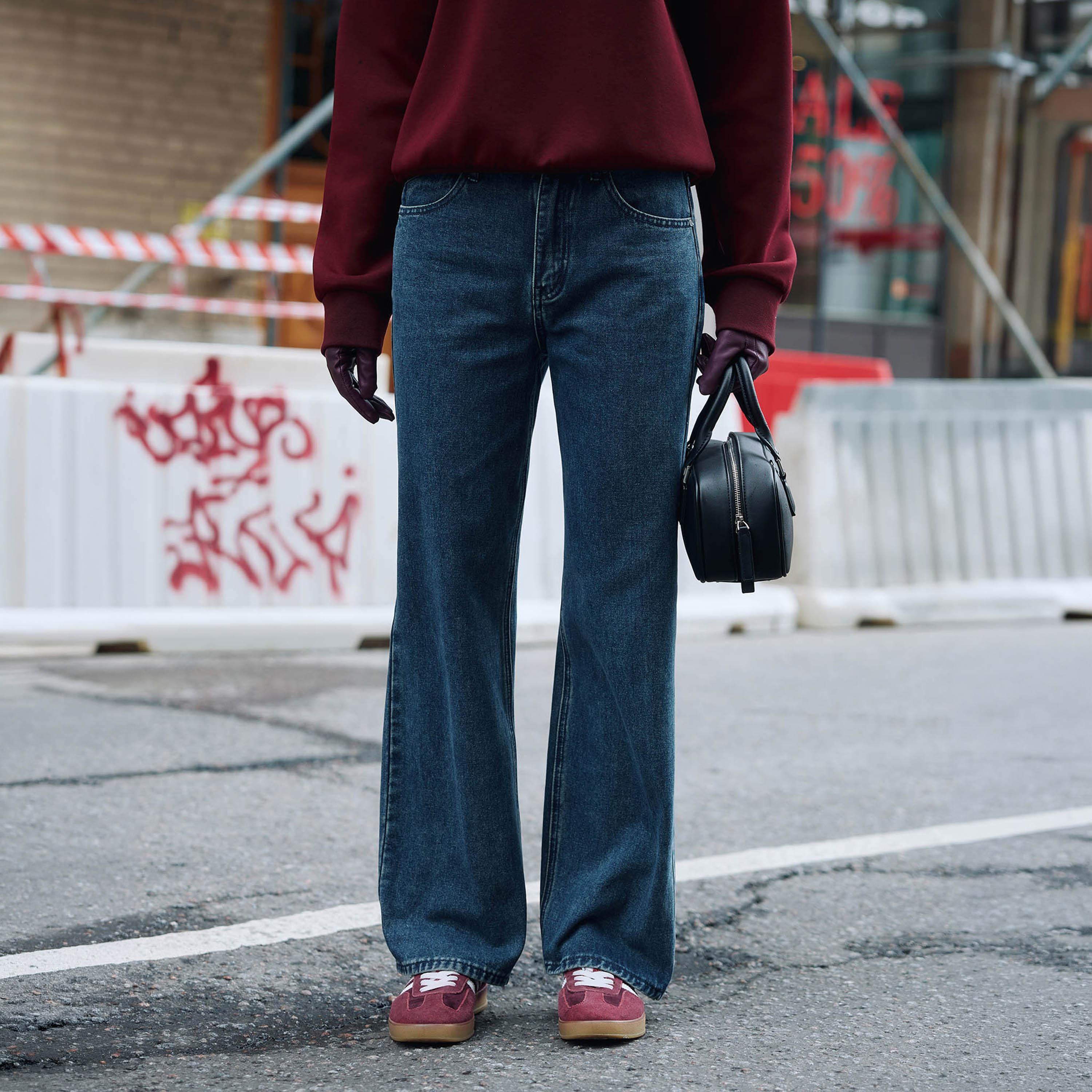 بنطلون جينز أزرق للنساء من ليتشي-women-clothing-bottoms-jeans-image-1