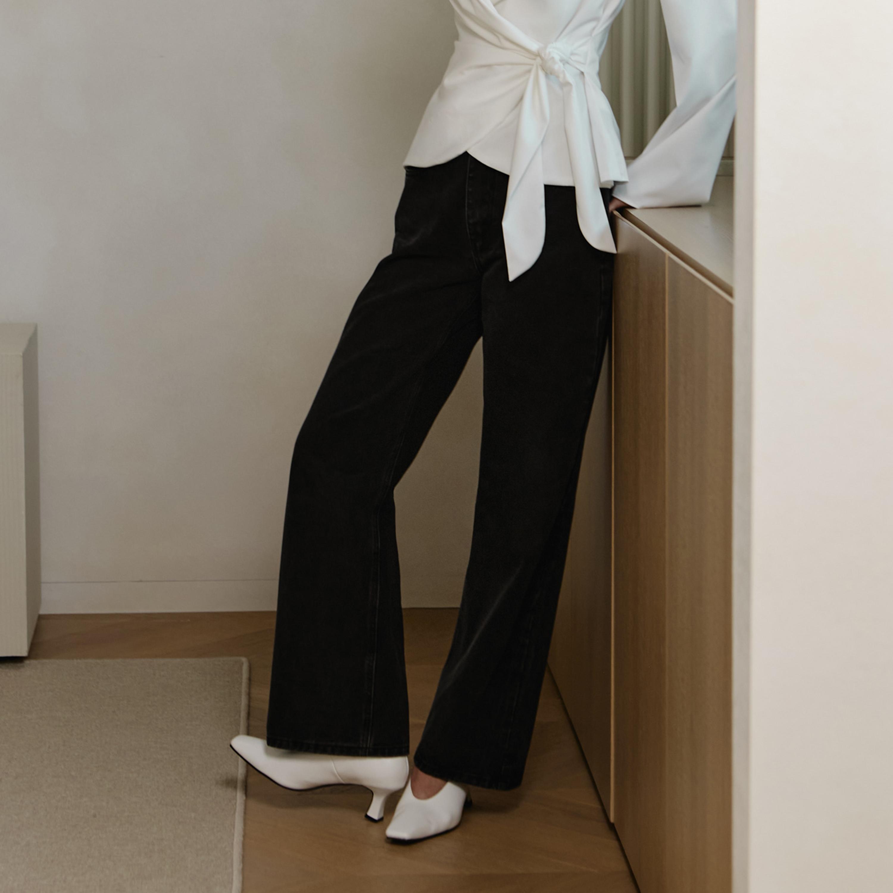 بنطلون جينز أسود للنساء من ليتشي-women-clothing-bottoms-jeans-image-3