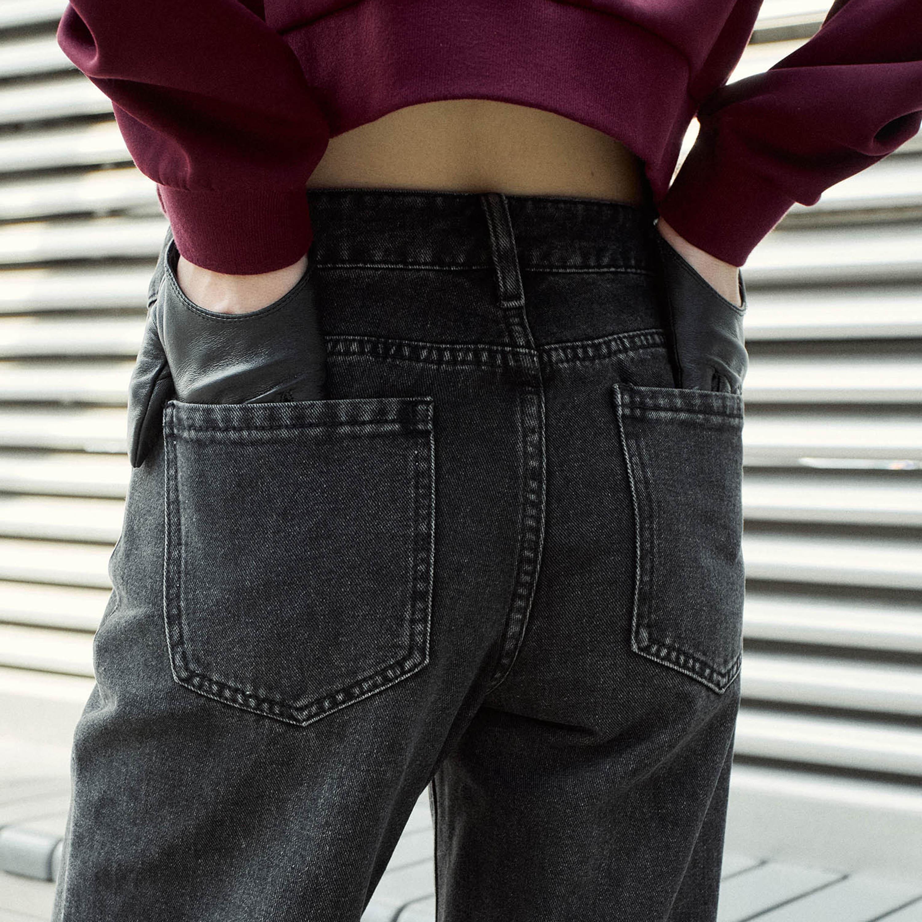 بنطلون جينز رمادي للنساء من ليتشي-women-clothing-bottoms-jeans-image-3
