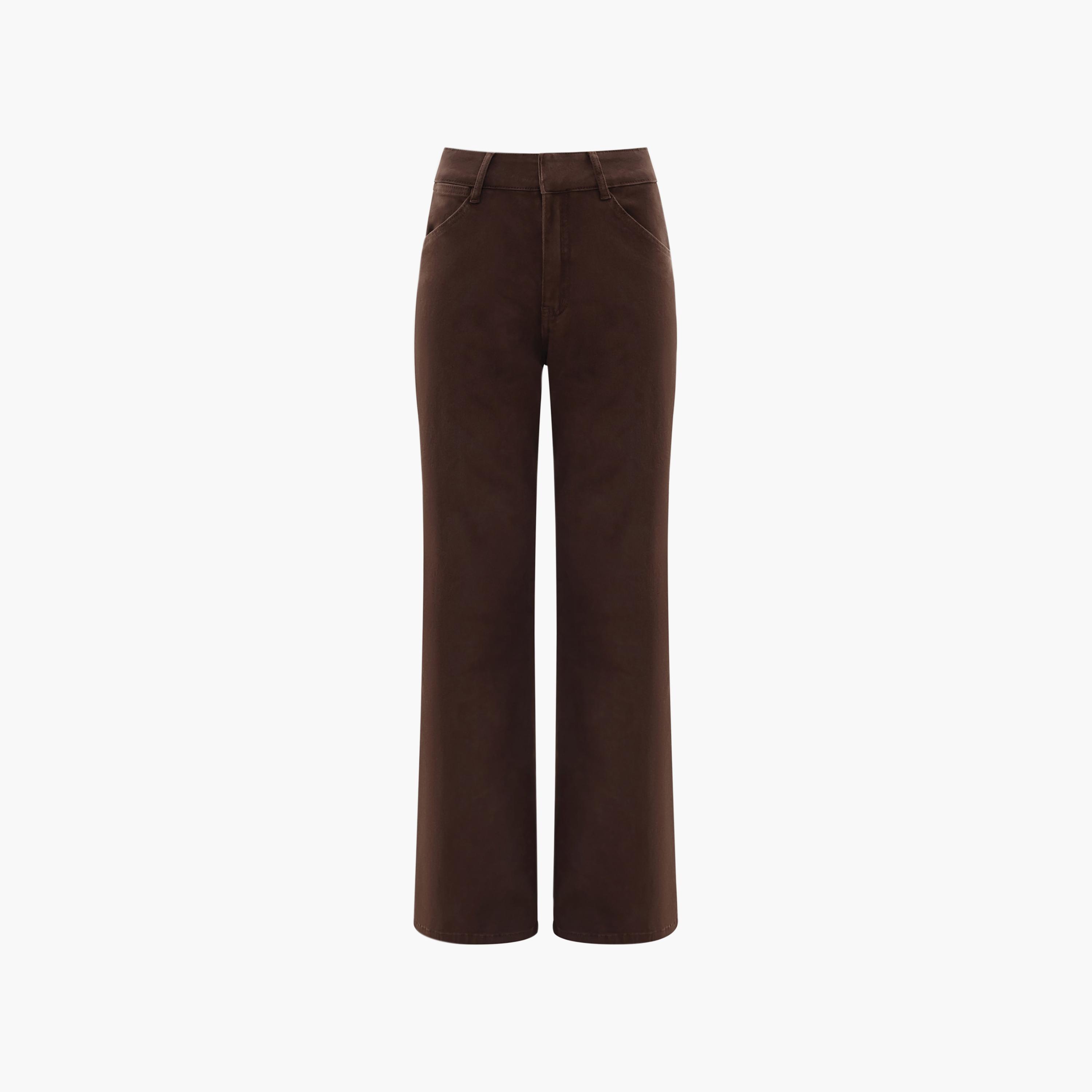 بنطلون جينز قطن ستريتش بني للنساء من ليتشي-women-clothing-bottoms-jeans-image-5