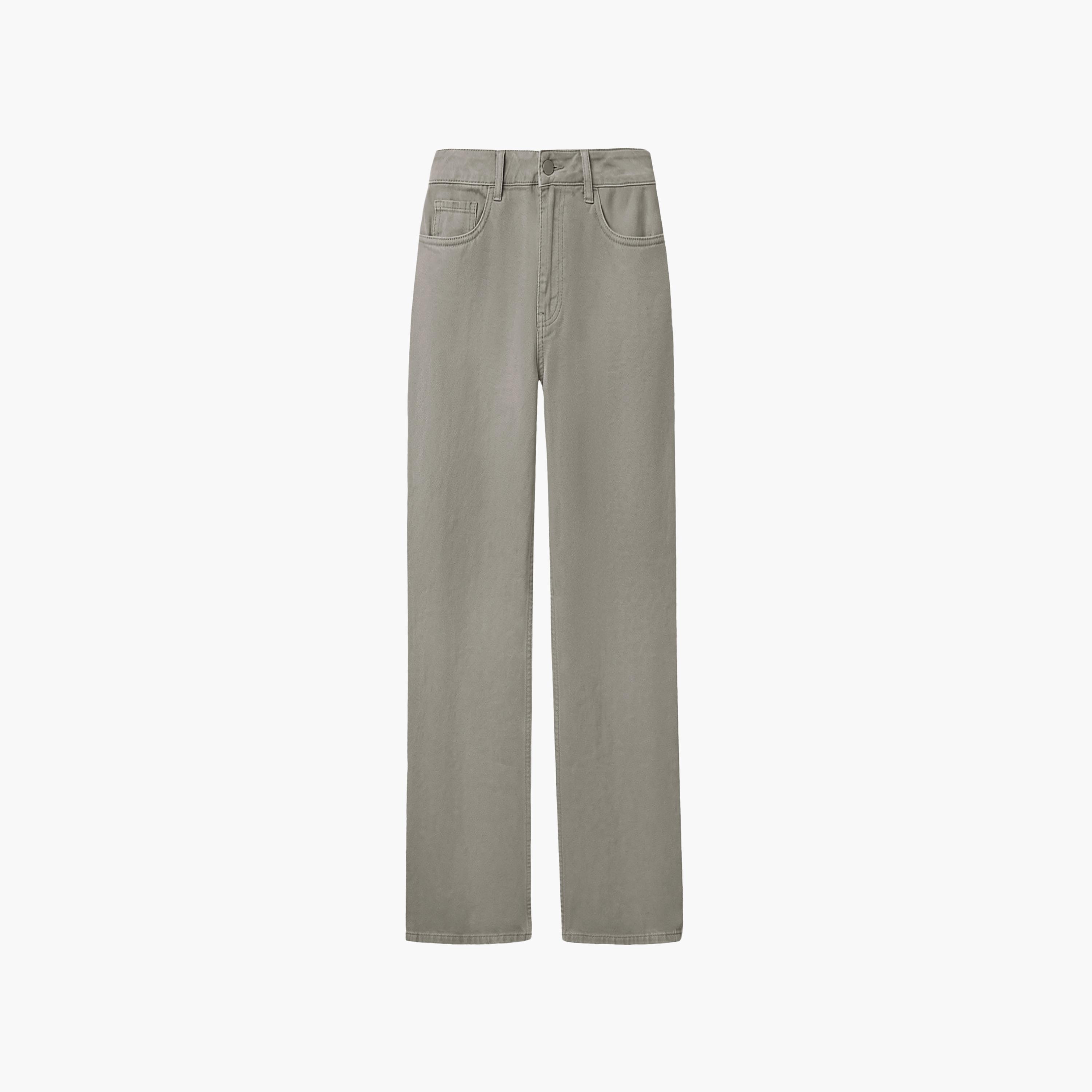 بنطال جينز قطن نسائي كلوش (فليرد) باللون الرمادي من ليتشي-women-clothing-bottoms-jeans-image-5