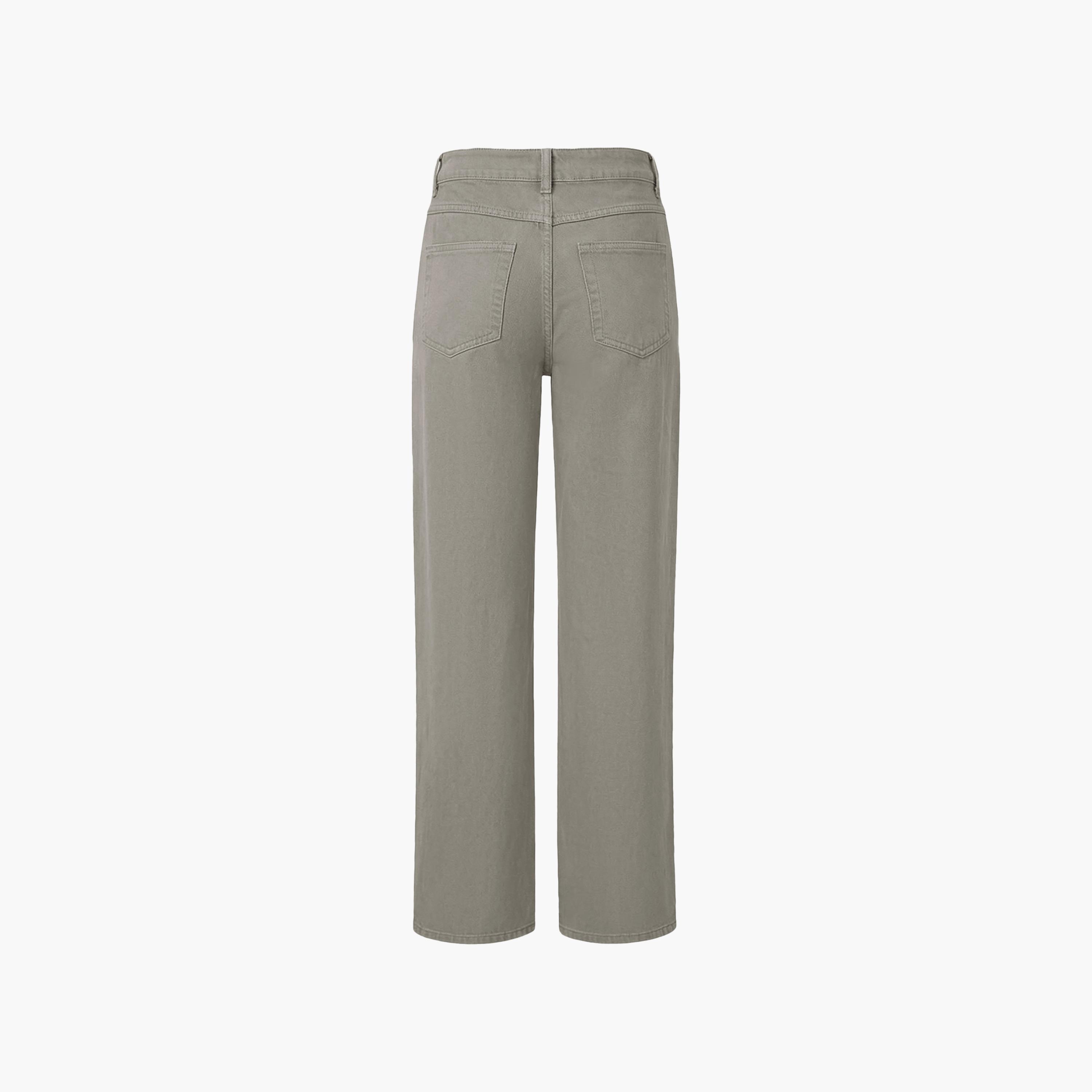 بنطال جينز قطن نسائي كلوش (فليرد) باللون الرمادي من ليتشي-women-clothing-bottoms-jeans-image-6