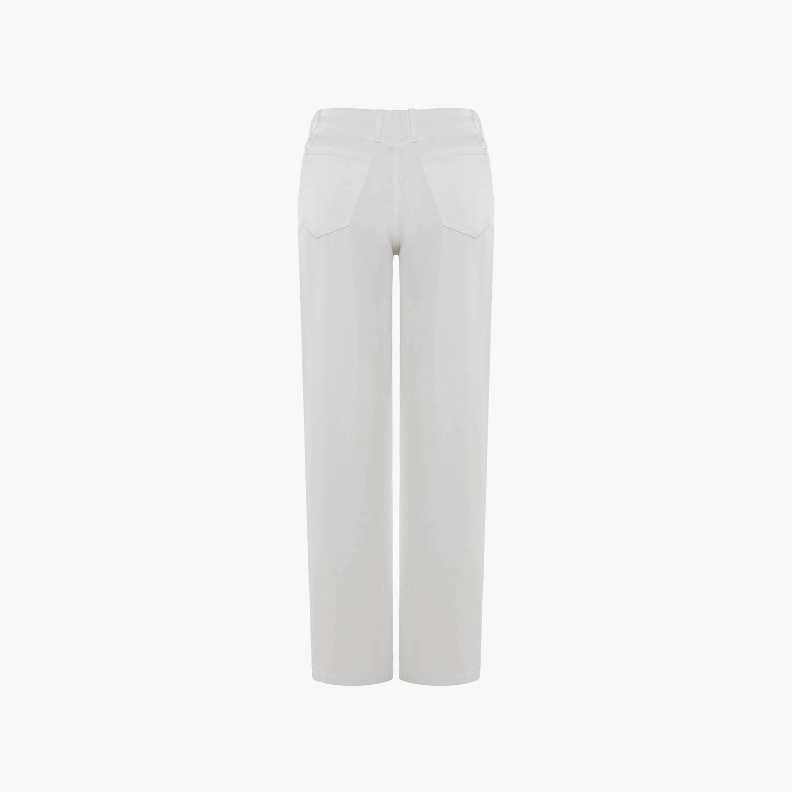 بنطال جينز نسائي بقصة مستقيمة باللون الأبيض من ليتشي-women-clothing-bottoms-jeans-image-6