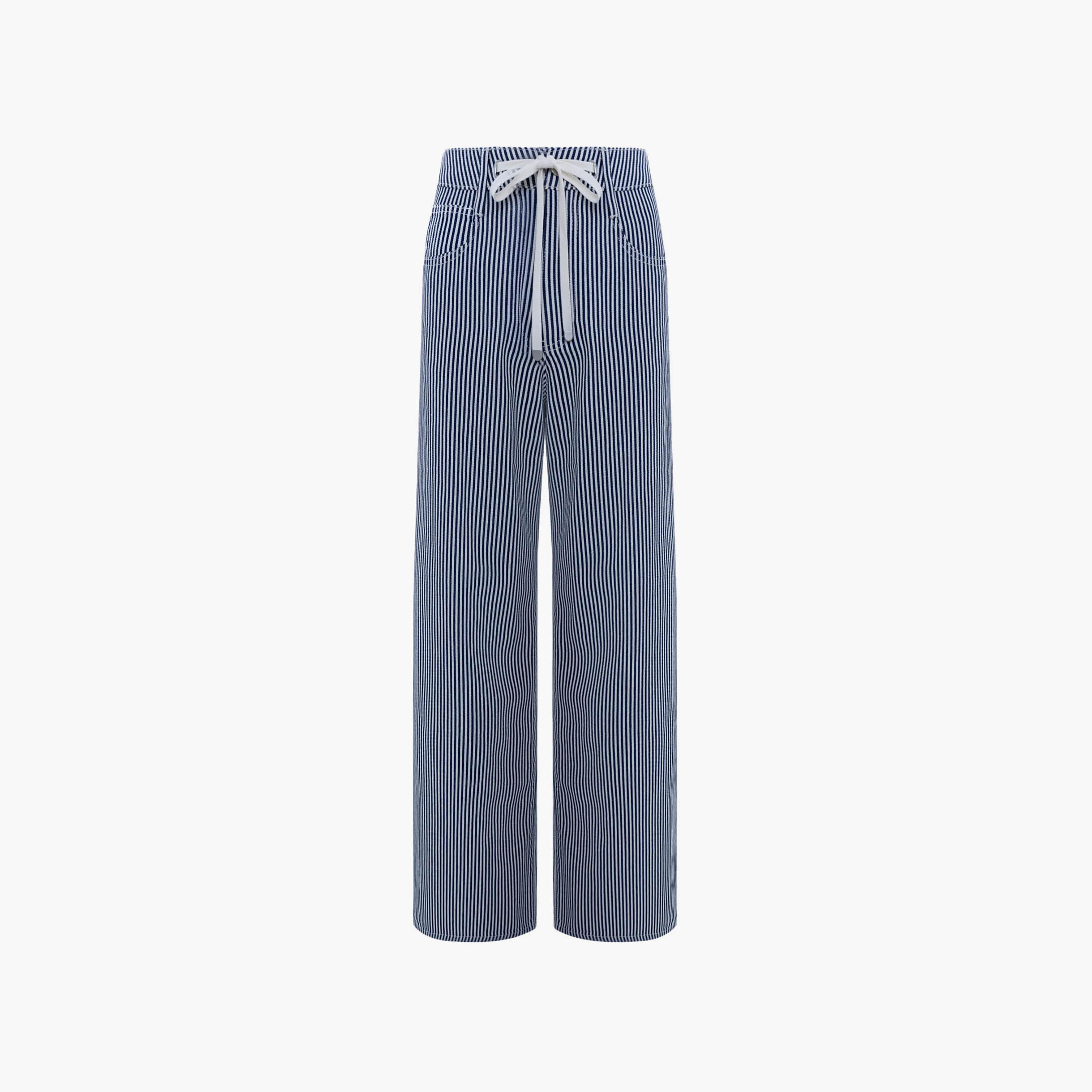 بنطال جينز نسائي بقصة مريحة (ريلاكسد) مخطط من ليتشي-women-clothing-bottoms-jeans-image-4